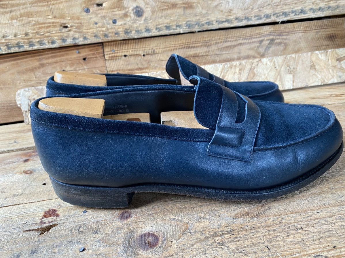 J.M. Weston J.M.Weston 180 blue suede penny loafers sz uk 9E US 10 Size US 9.5 / EU 42-43 - 10 Thumbnail