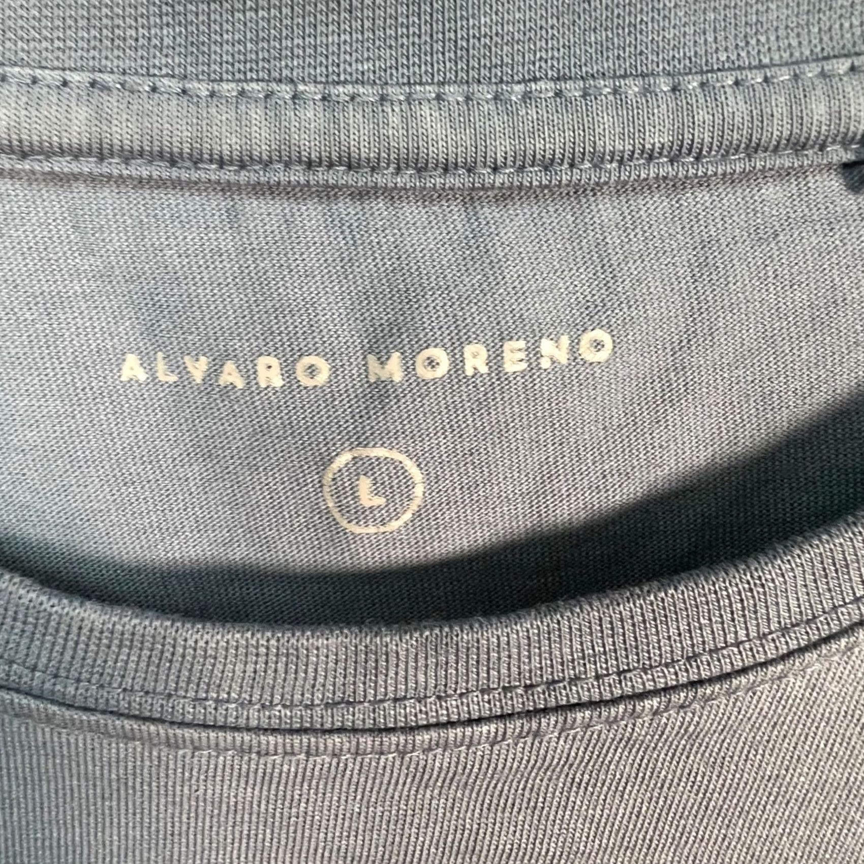 Vintage Alvaro Moreno Mens Large Blue T-Shirt "In Search Of Freedom" Motorcycle Shirt Size US L / EU 52-54 / 3 - 3 Thumbnail