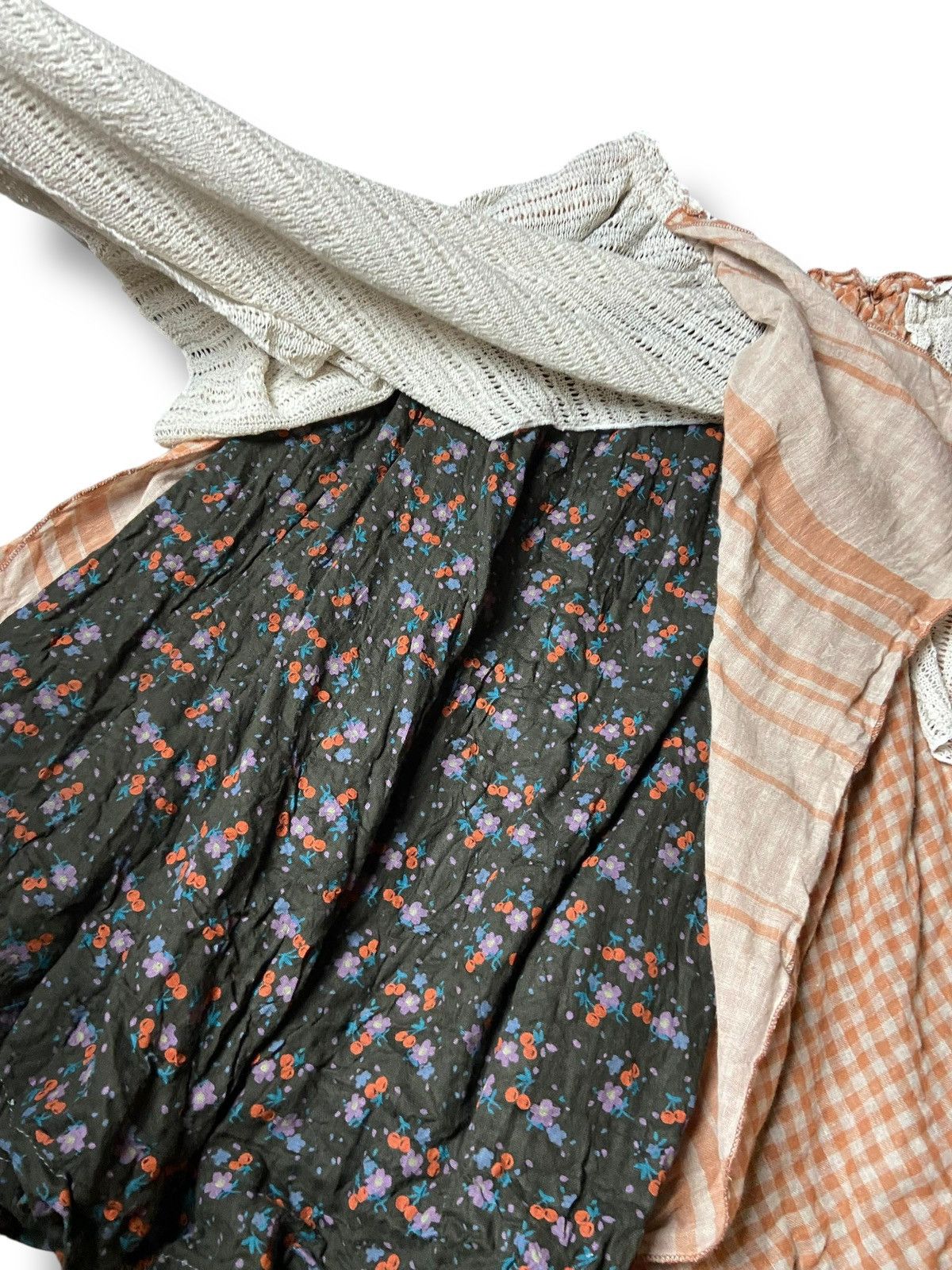 Japanese Brand Vintage Katabami Multi Pattern Crochet Skirt (151) Size 24" / US 00 / IT 34 - 5 Thumbnail