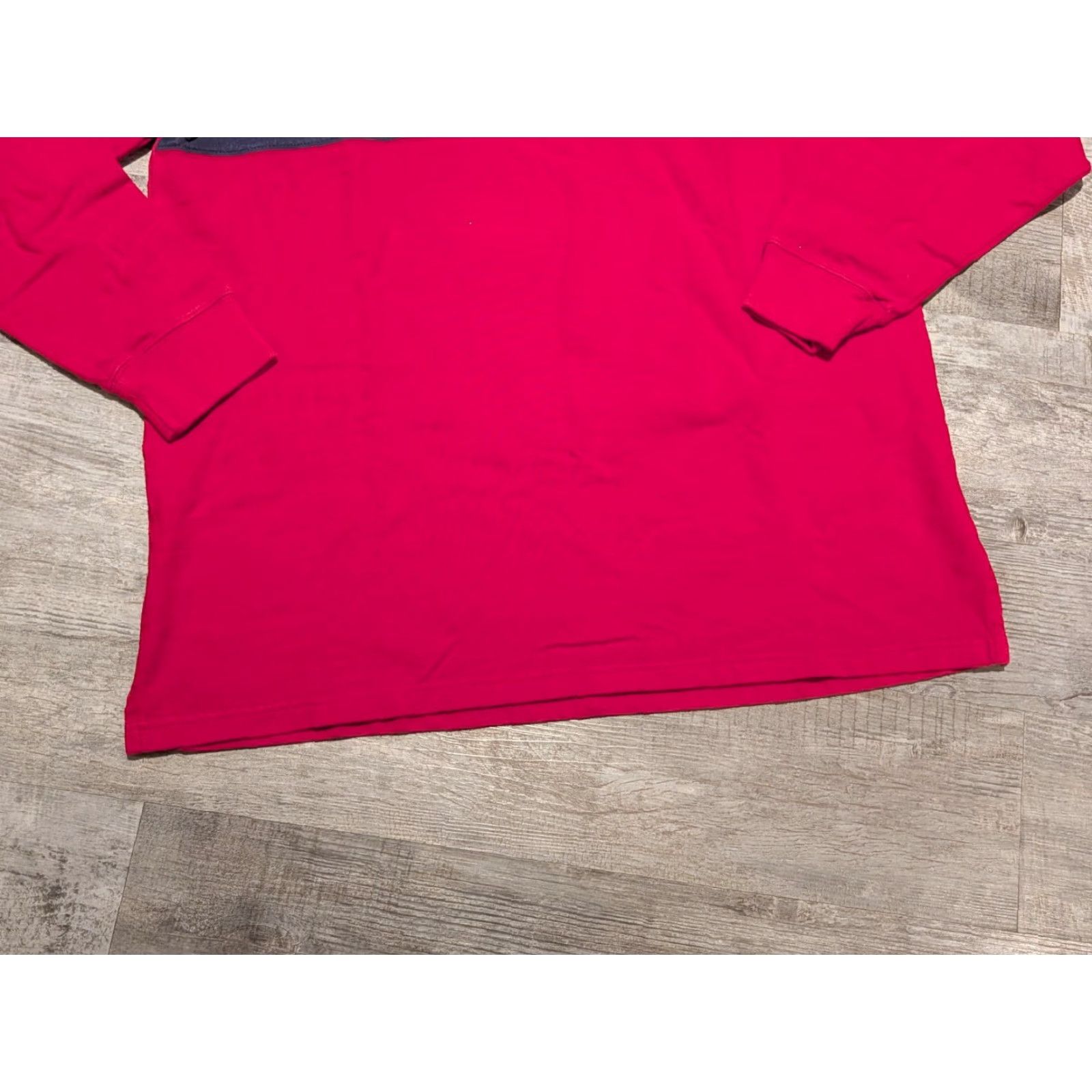 Ralph Lauren VINTAGE 90s Ralph Lauren Polo Jeans Co Rugby Shirt Long Sleeve Red M USA Made Mens Polo Shirt Size US M / EU 48-50 / 2 - 5 Thumbnail