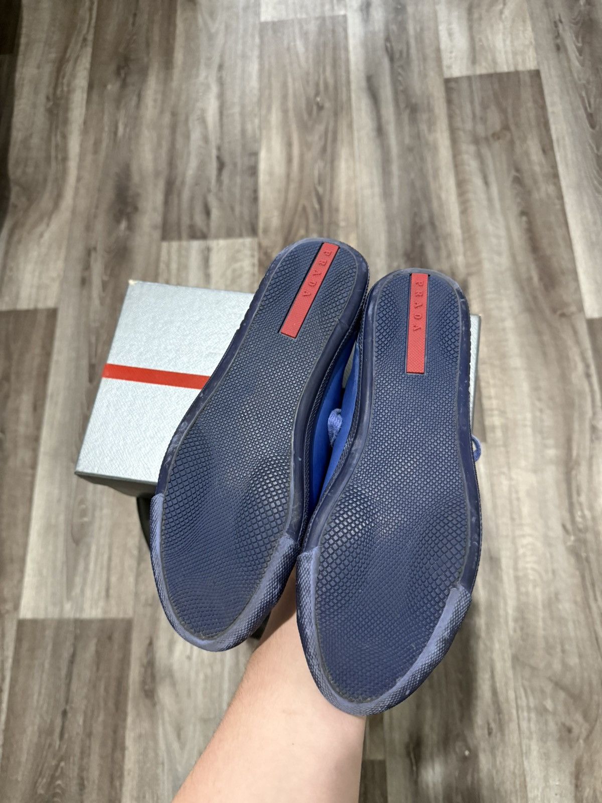 Prada NEW PRADA LEATHER SNEAKERS LOW-TOP BLUE RARE CHANGE COLOR Size US 8 / IT 38 - 10 Thumbnail