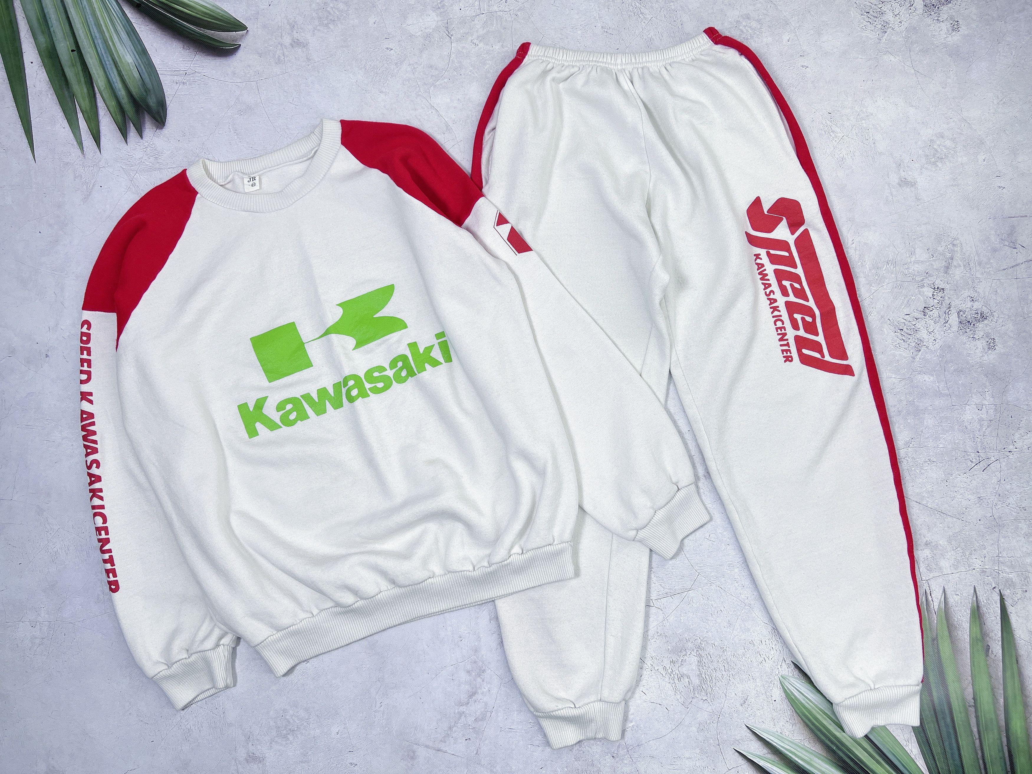 Vintage Vintage Kawasaki Track Suit Racing Speed Size US M / EU 48-50 / 2 - 1 Thumbnail