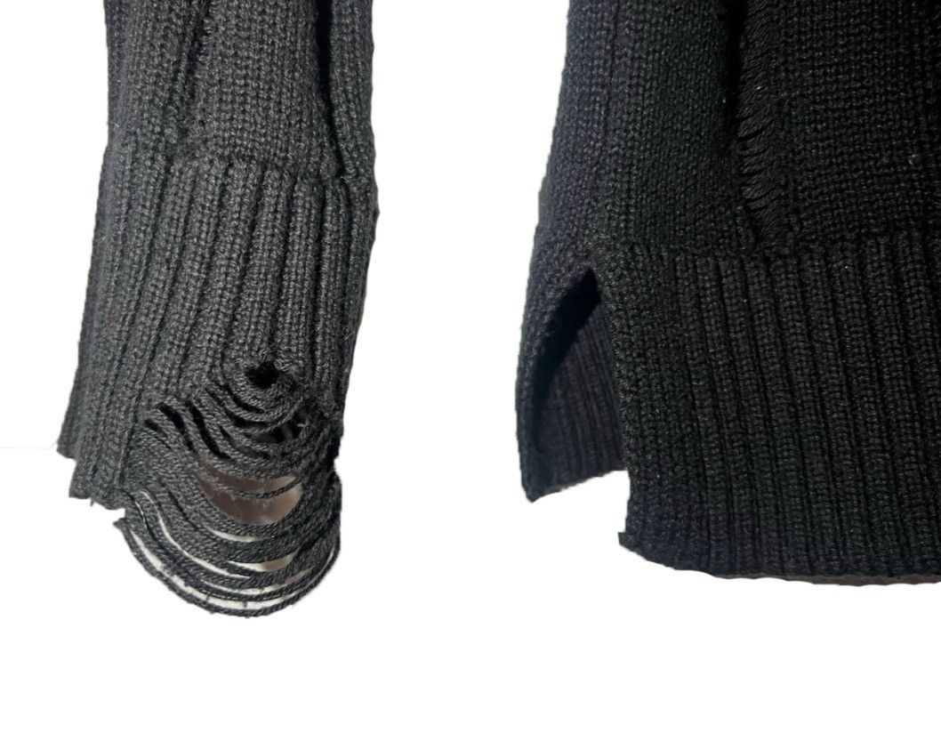Japanese Brand × Vintage Black Distressed Sweater Size US M / EU 48-50 / 2 - 5 Thumbnail