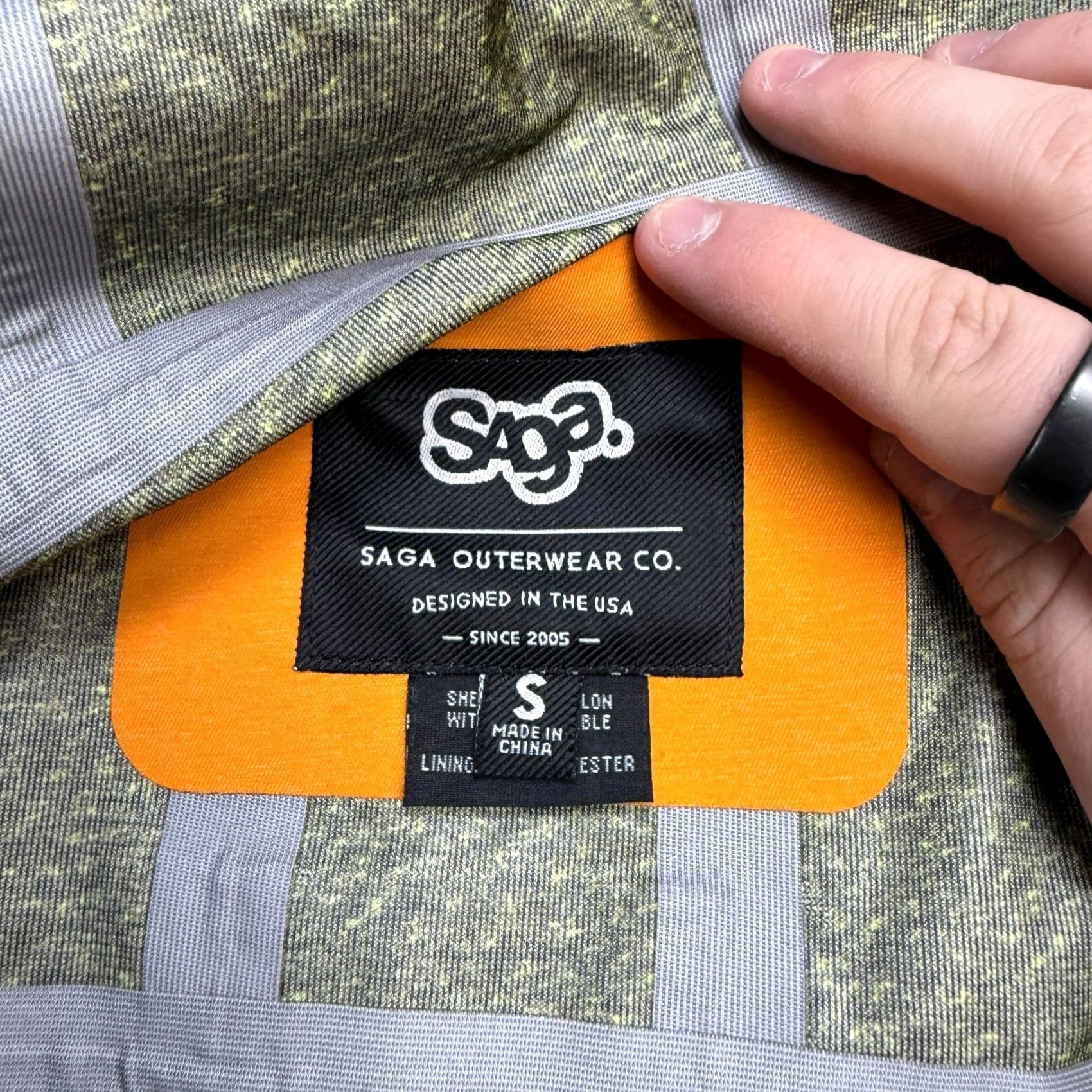 Vintage Saga Orange Parka Jacket Mens Small 3L Waterproof Snow Ski Travel Breathable Zipped Pockets Full Zip Taped Seams Nylon Regular 70s? Size US S / EU 44-46 / 1 - 2 Thumbnail