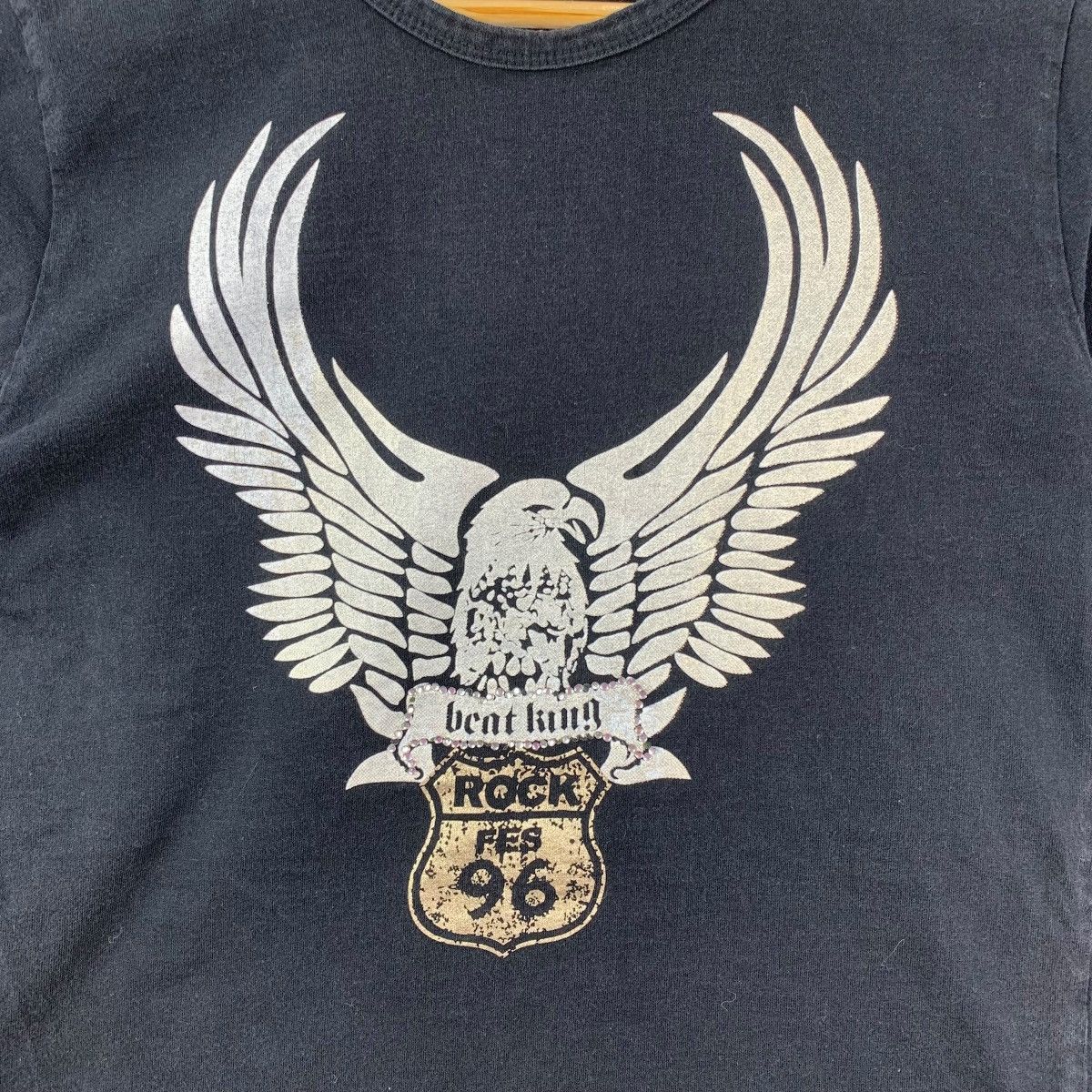 Vintage BEAT KING Rock Fes 96 Falcon Rider Motorcycle Tshirt Size US L / EU 52-54 / 3 - 3 Thumbnail