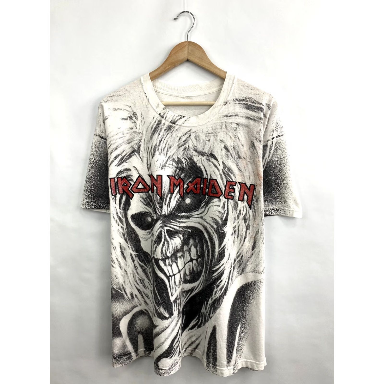 Gildan VINTAGE Iron Maiden Rock Band T-Shirt XL White Mens 90s rare retro hype Size US XL / EU 56 / 4 - 3 Thumbnail