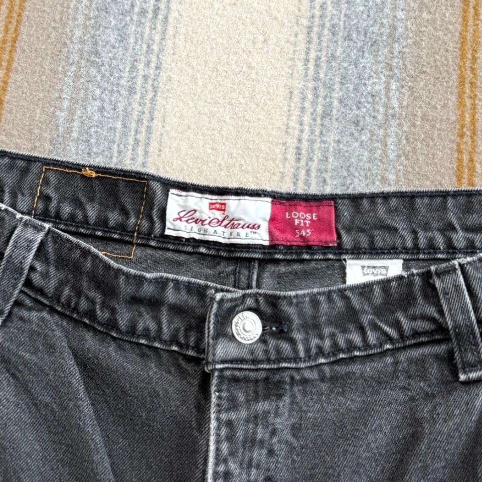 Levi's VINTAGE Levi's 545 Jeans Mens 42x30 Black Loose Fit Baggy Bronze Tab Skate Grunge 90s Mens Size US 42 / EU 58 - 4 Thumbnail