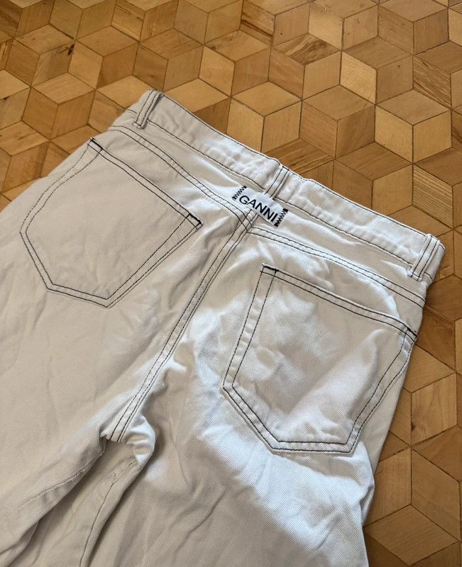Ganni GANNI cargo baggy denim White Jeans 26 Size 26" / US 2 / IT 38 - 1 Thumbnail