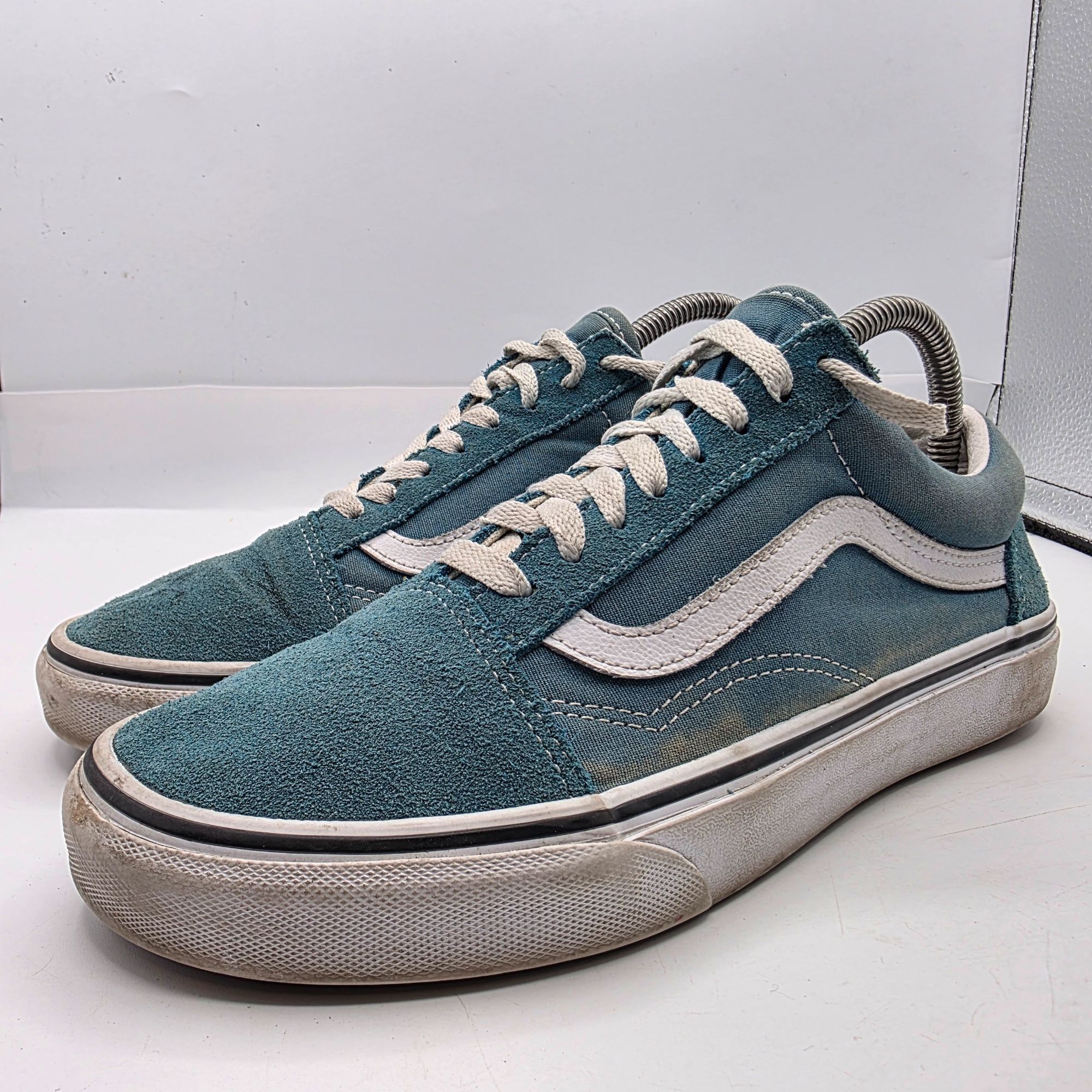 Vans Vans Old Skool Womens Size 9 Blue White Suede Canvas Skate S Size US 9 / IT 39 - 4 Thumbnail