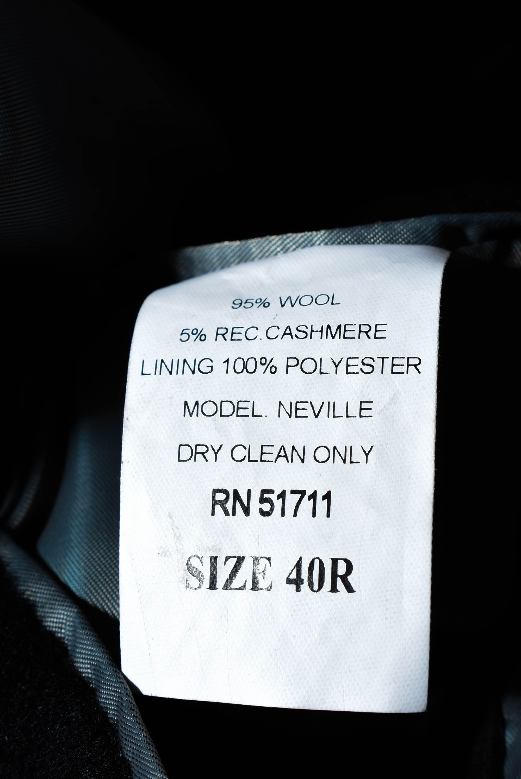 Calvin Klein Long Double Breasted Wool / Cashmere Coat