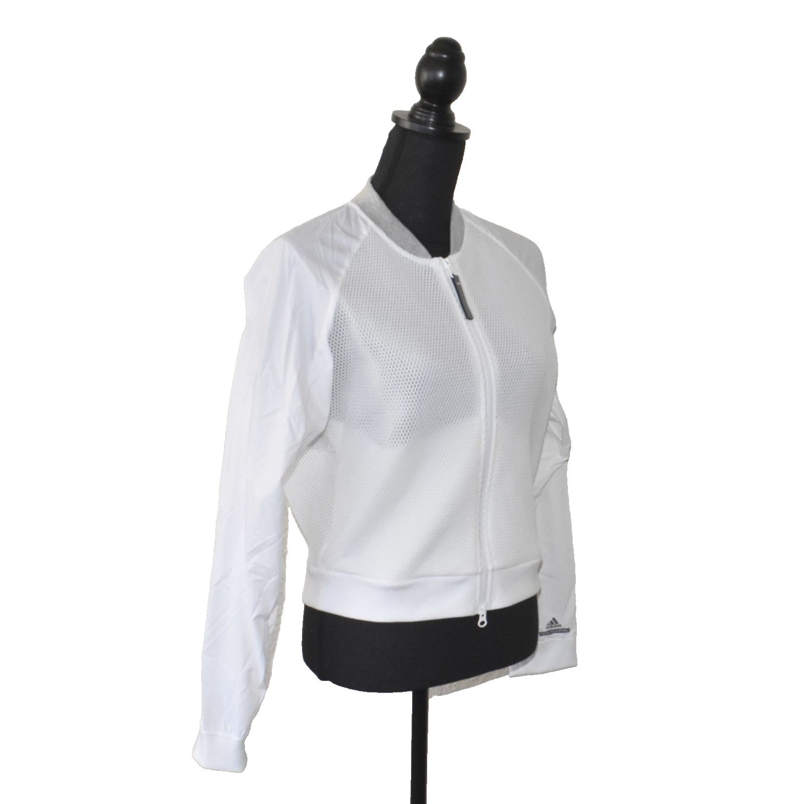 Adidas NEW ADIDAS X STELLA McCARTNEY White Mash Bomber Jacket Sz M Size M / US 6-8 / IT 42-44 - 3 Thumbnail