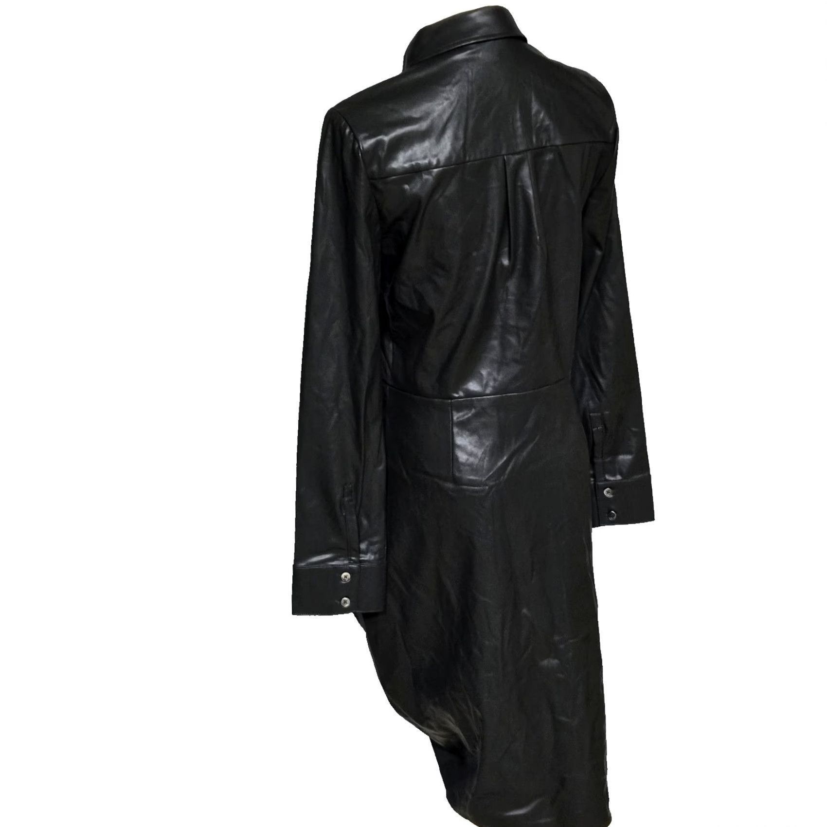 Anthropologie Anthropologie current air dress Leather Button Up Midi Green Womens Small Size S / US 4 / IT 40 - 7 Thumbnail