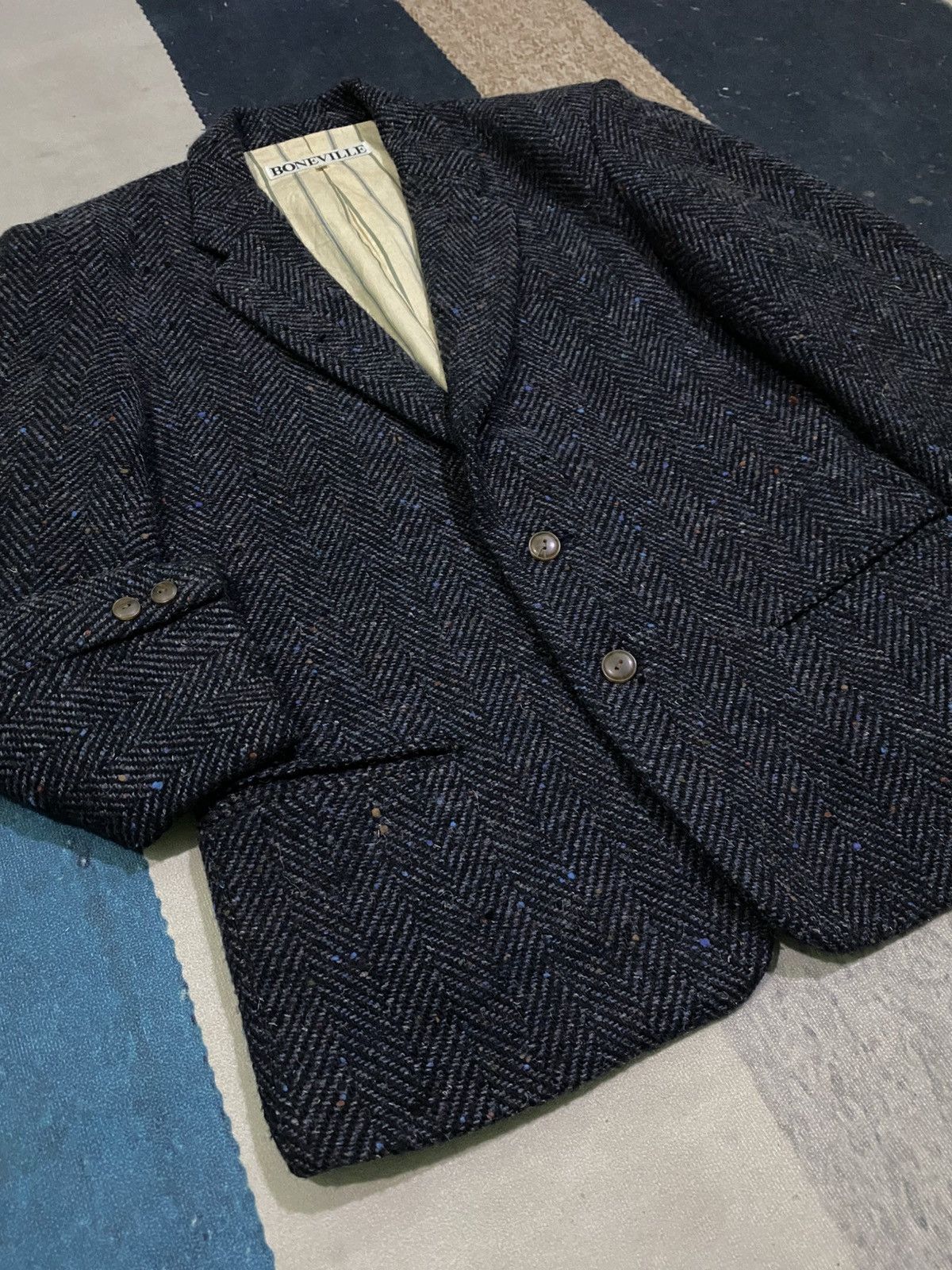 Boneville Vintage 80s Boneville Neppy Herringbone Tweed Jacket Size US M / EU 48-50 / 2 - 2 Thumbnail