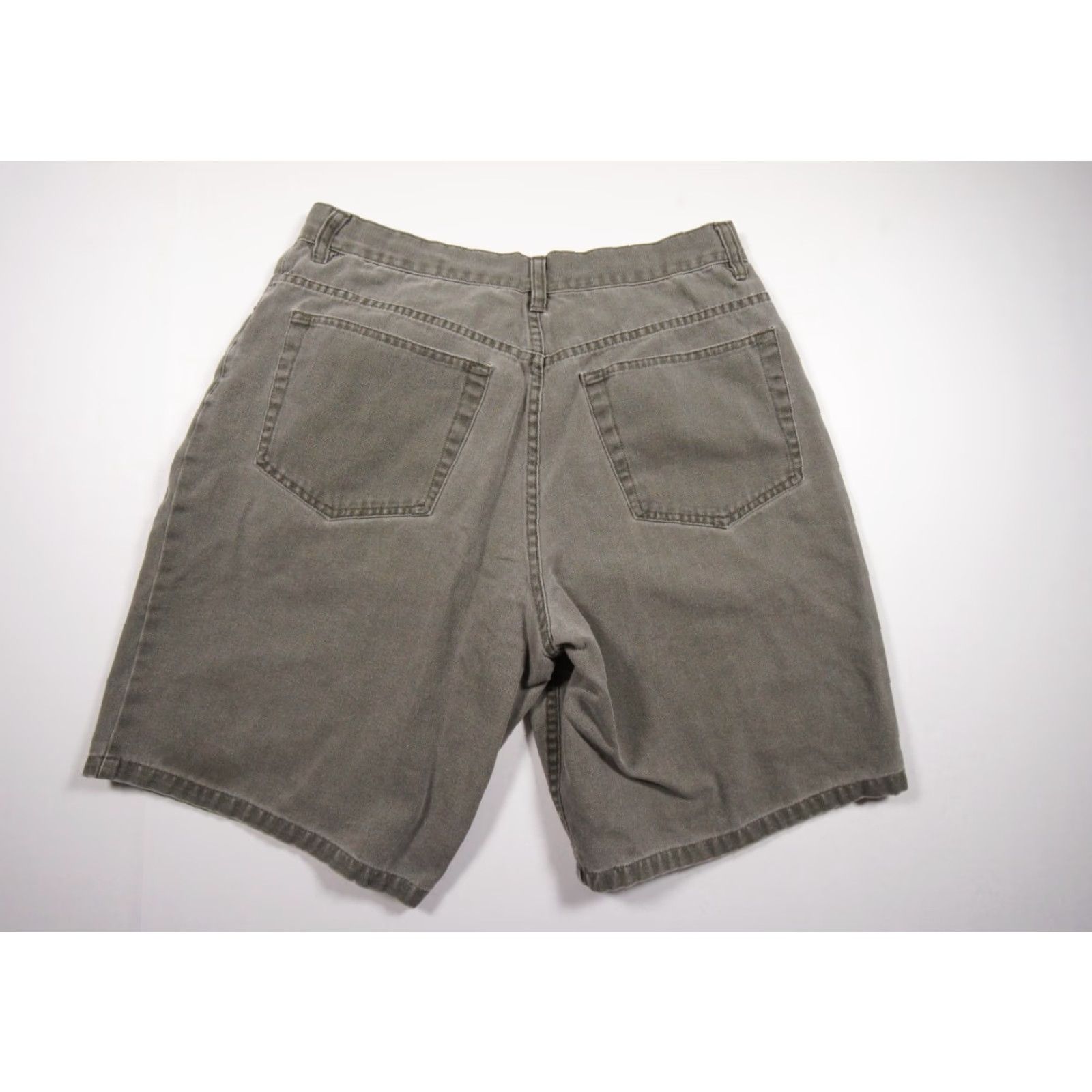 J.Crew VINTAGE JCrew Shorts Men 33 Gray Canvas Flat Front 9" Inseam Oarsman Adult Regular Mens Size US 33 - 4 Thumbnail