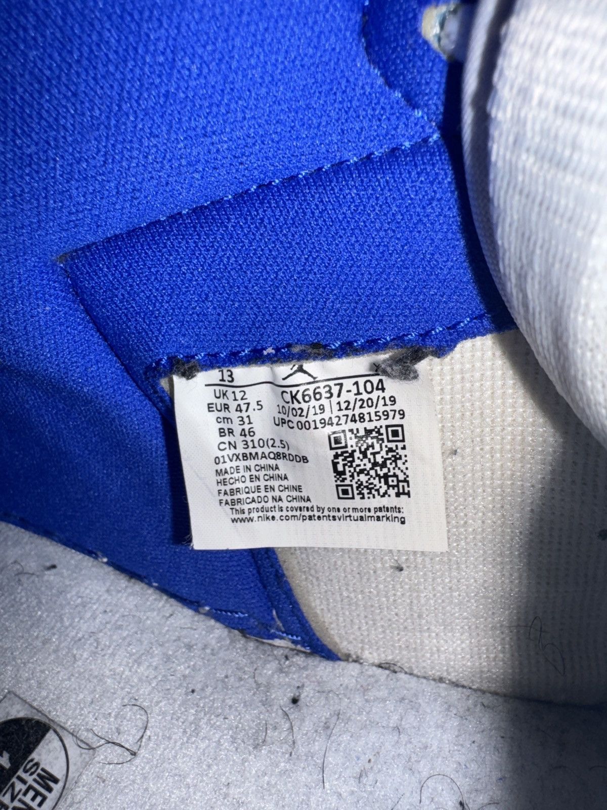 Nike Nike Air Jordan 1 High Zoom Racer Blue Size US 13 / EU 46 - 6 Thumbnail