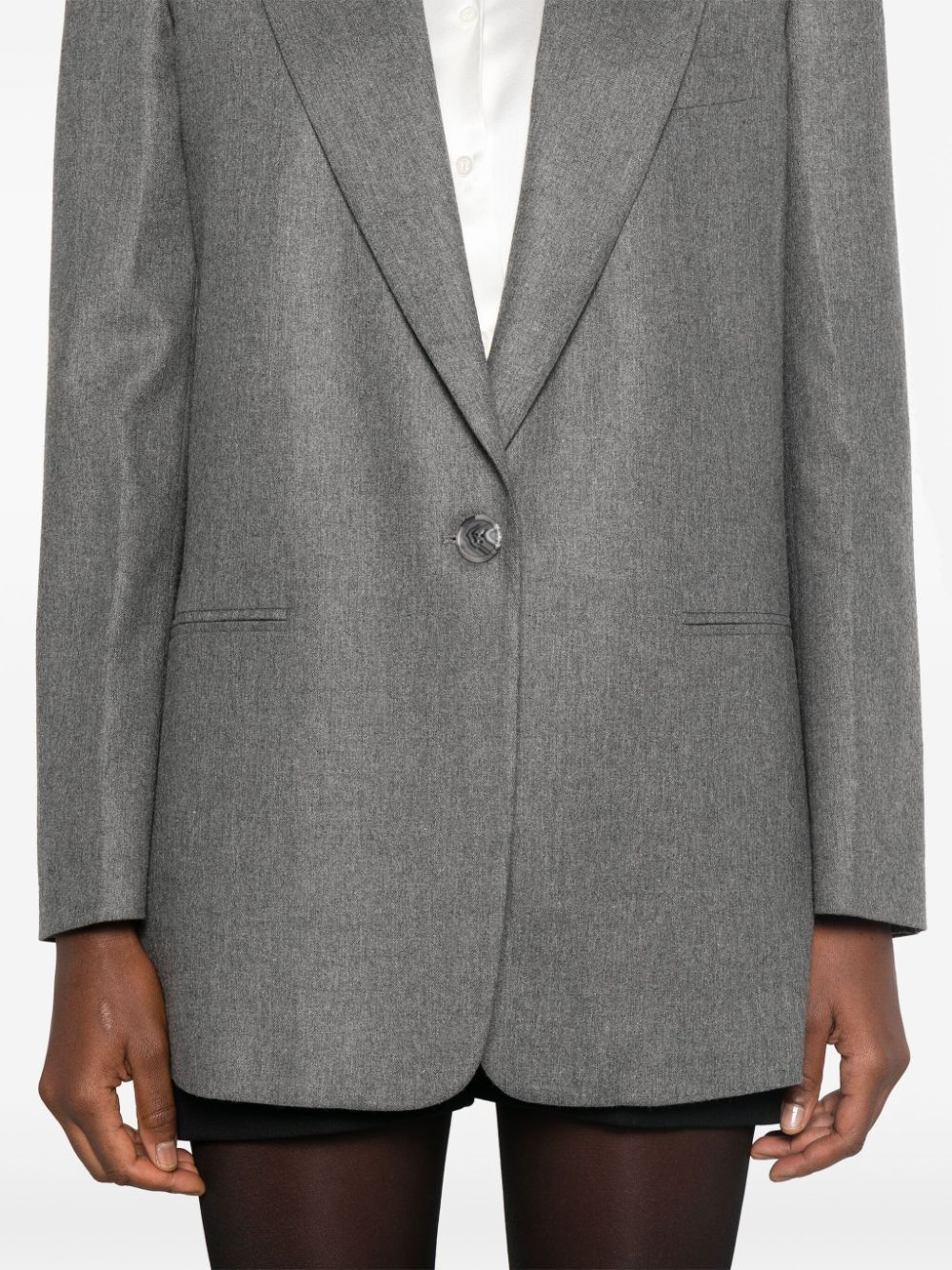 THE ANDAMANE o1s22i1n1024 Flannel Guia Blazer in Grey Size M / US 6-8 / IT 42-44 - 5 Thumbnail