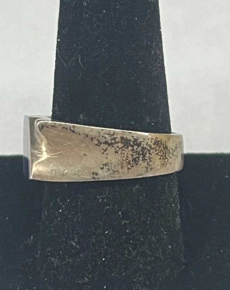 Jewelry Vintage Sterling Silver Ring Blue Sodalite 10 Mexico Size ONE SIZE - 4 Thumbnail