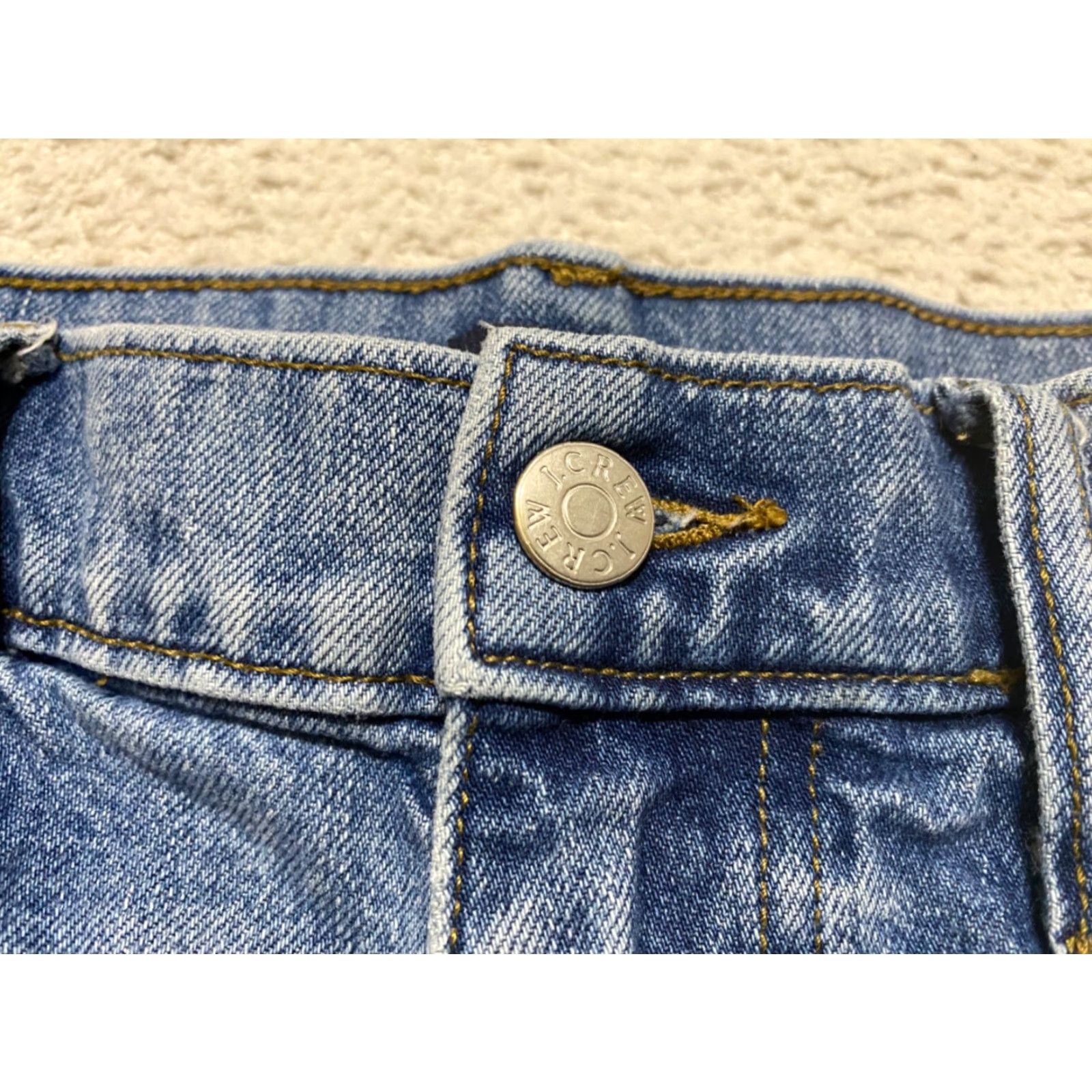 J.Crew J.CREW Jeans Shorts Bermuda Denim Blue Medium Wash Skater Y2K 33 Mens Casual Shorts Size US 33 - 6 Thumbnail