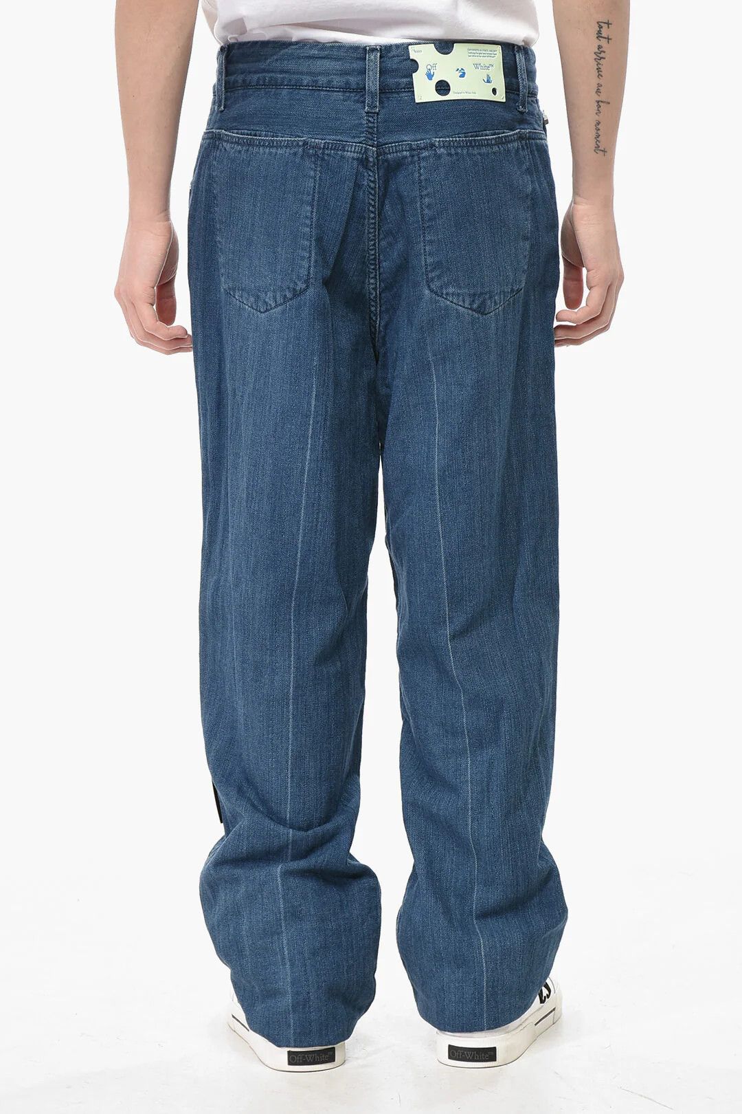 Off-White og1mm0526 Cotton Jeans in Blue Size US 31 - 2 Thumbnail