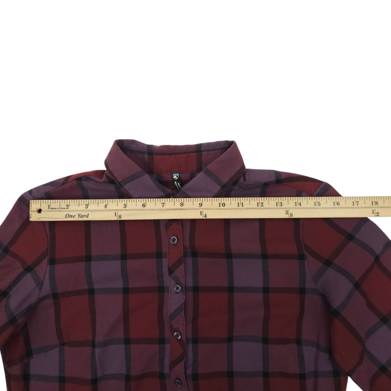 Kuhl Kuhl Plaid Pullover Button Shirt Women S Burgundy Purple Size S / US 4 / IT 40 - 4 Thumbnail