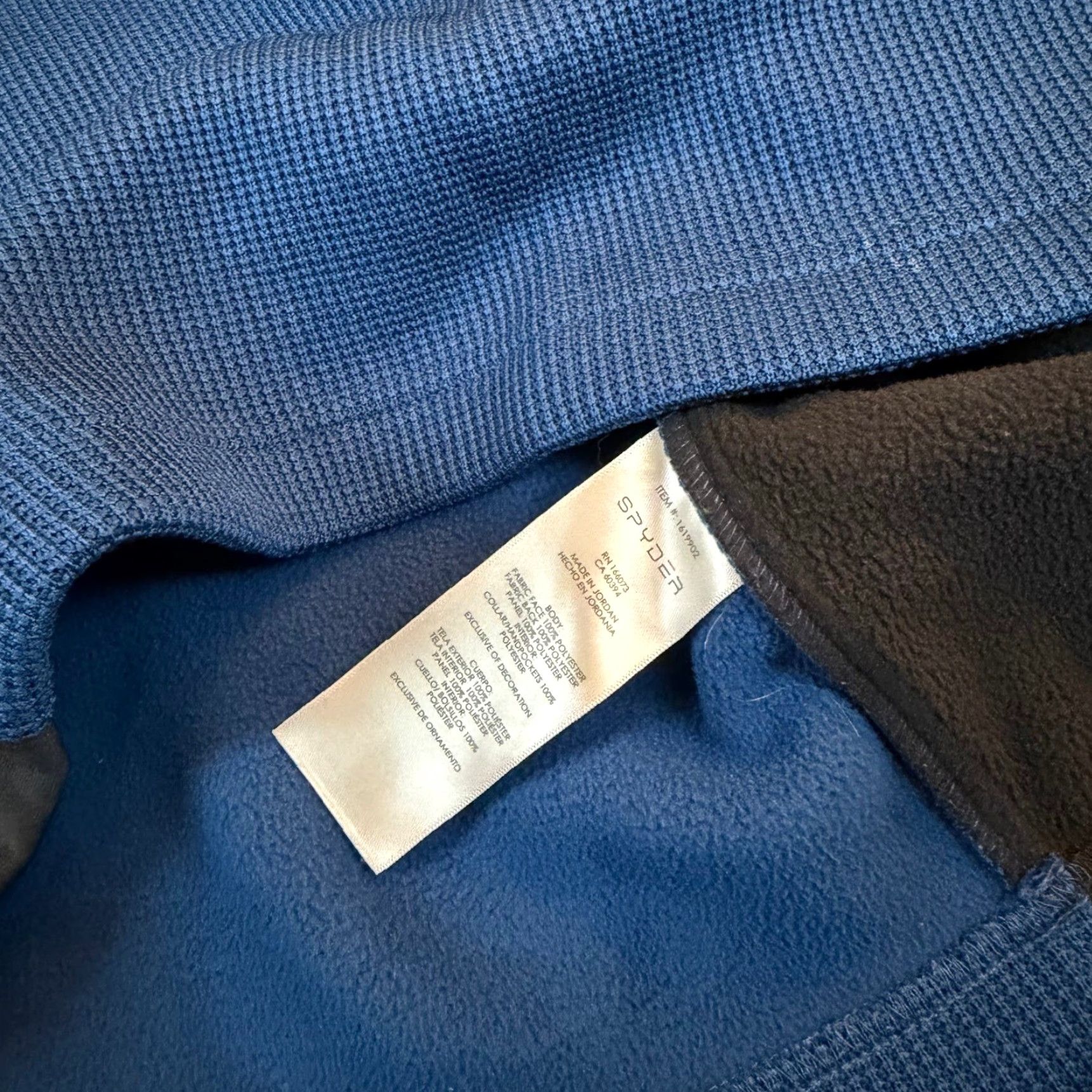Spyder Spyder 1/4 Zip Pullover Top Waffle Knit Performance Blue Mens Large Size US L / EU 52-54 / 3 - 5 Thumbnail