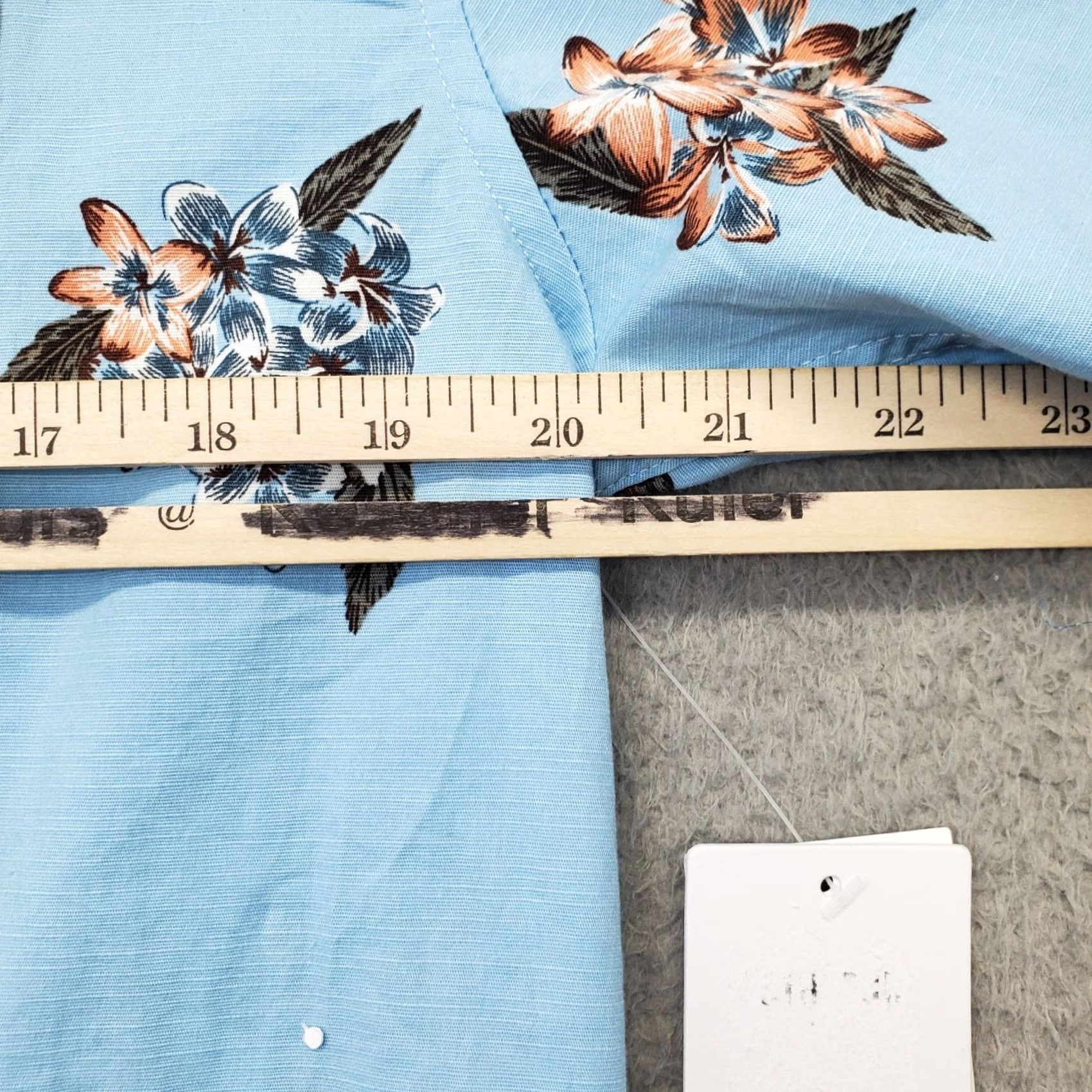 Hurley Hurley Shirt Mens M Blue Floral OAO Lido Stretch Classic Button Up HSP25MMVS01865 Size US M / EU 48-50 / 2 - 5 Thumbnail