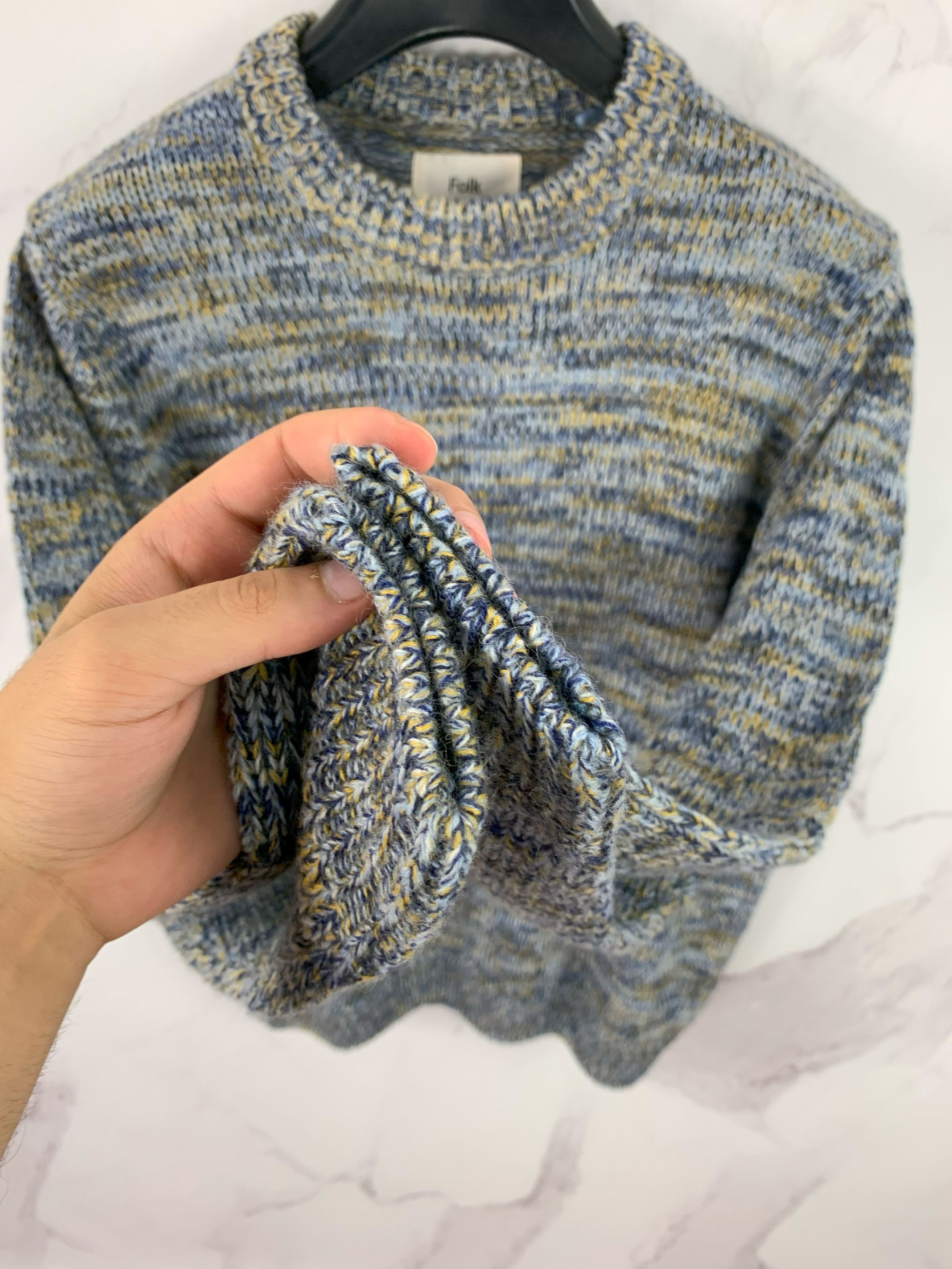 Folk Folk Crew Jumper Mens Size M Multicolor Chunky Knit Sweater Size US M / EU 48-50 / 2 - 9 Thumbnail