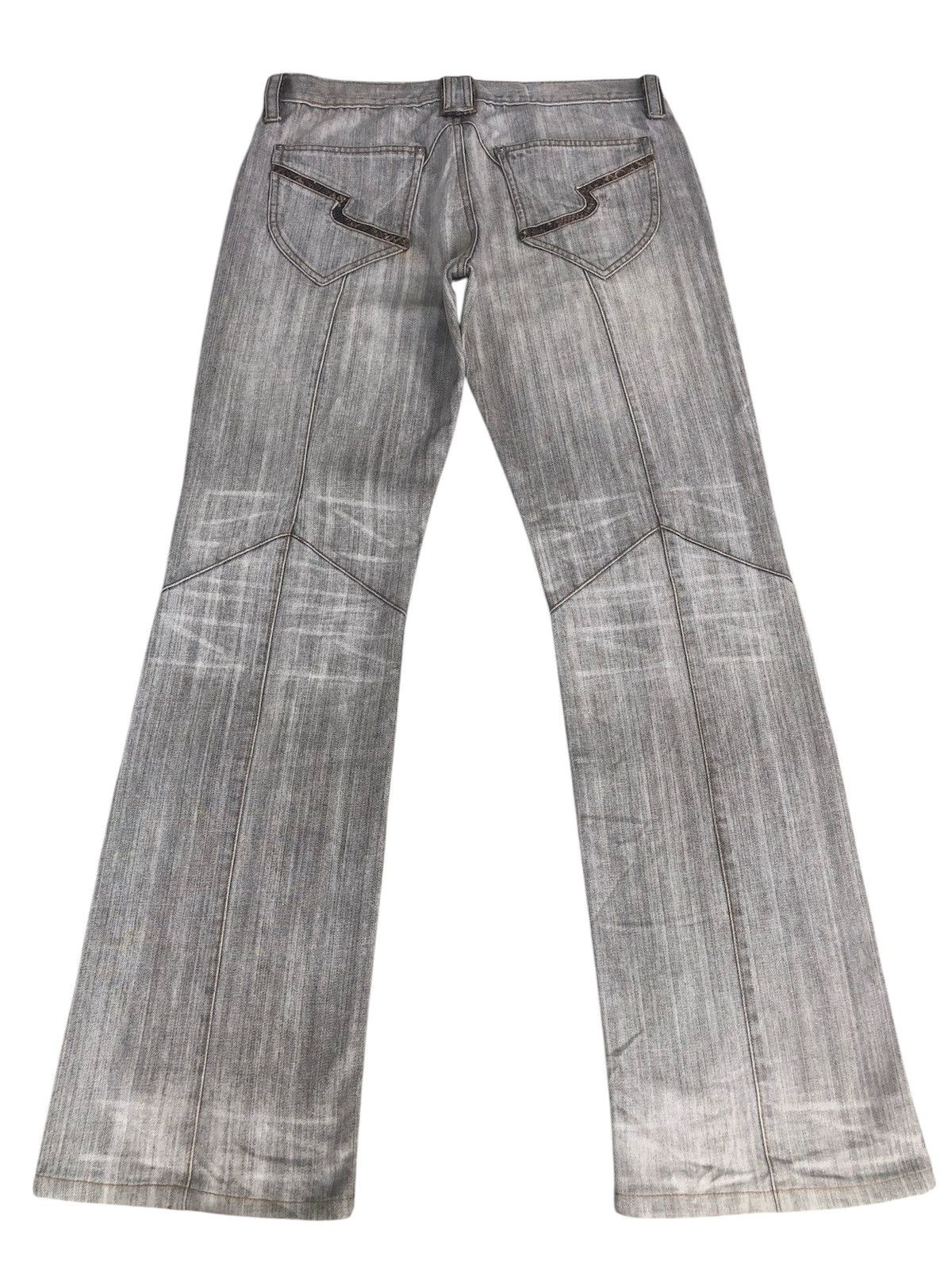 semanticdesign Semantic Design Flared Jeans Snake Skin Distressed Jeans Size US 33 - 2 Thumbnail