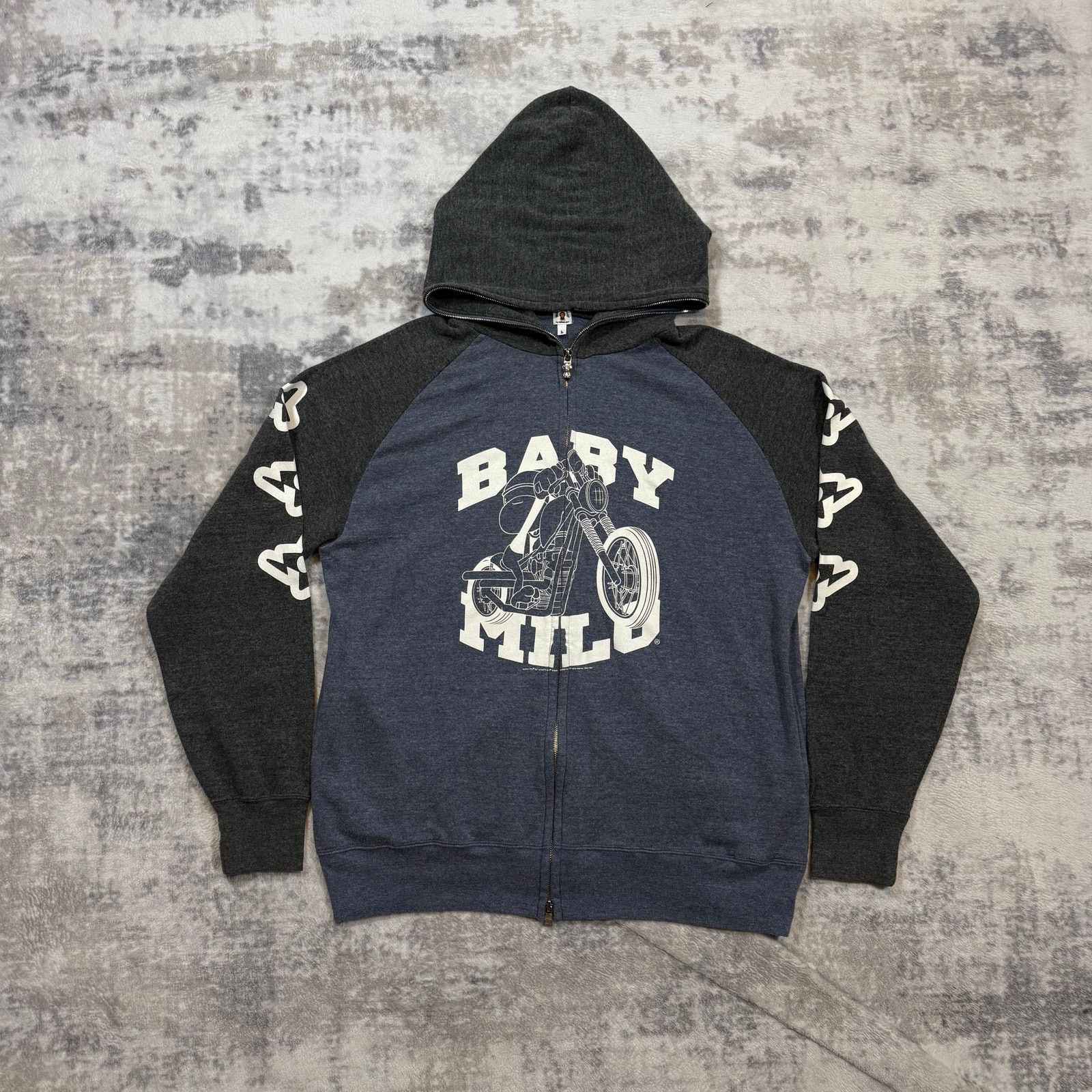 Bape × Nigo Authentic Bape 2007 Baby Milo Motorcycle Full Zip Hoodie L ...