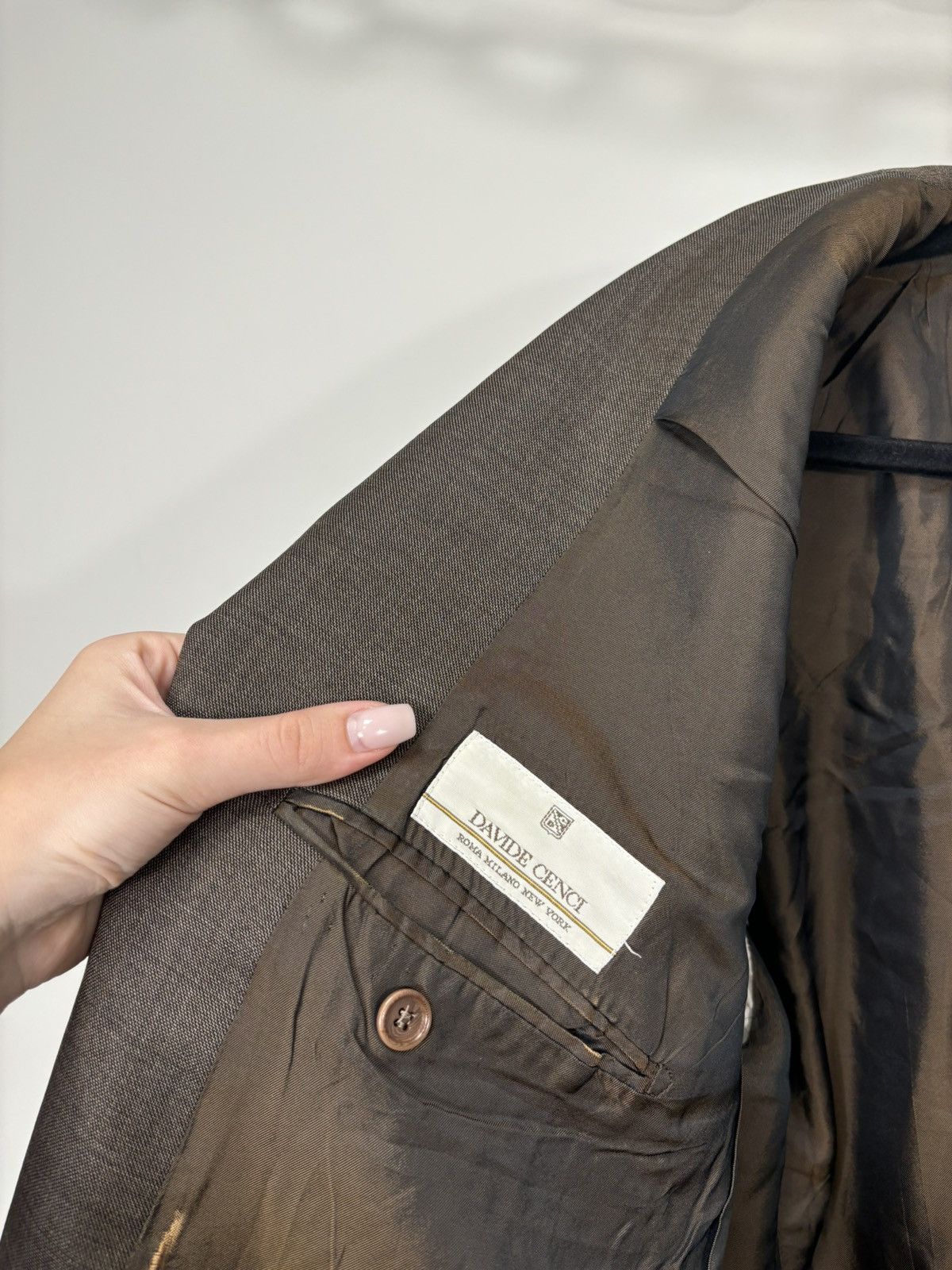 Davide Cenci Davide Cenci Vintage Men’s Italian Luxury Wool Blazer Jacket Size 46R - 12 Thumbnail