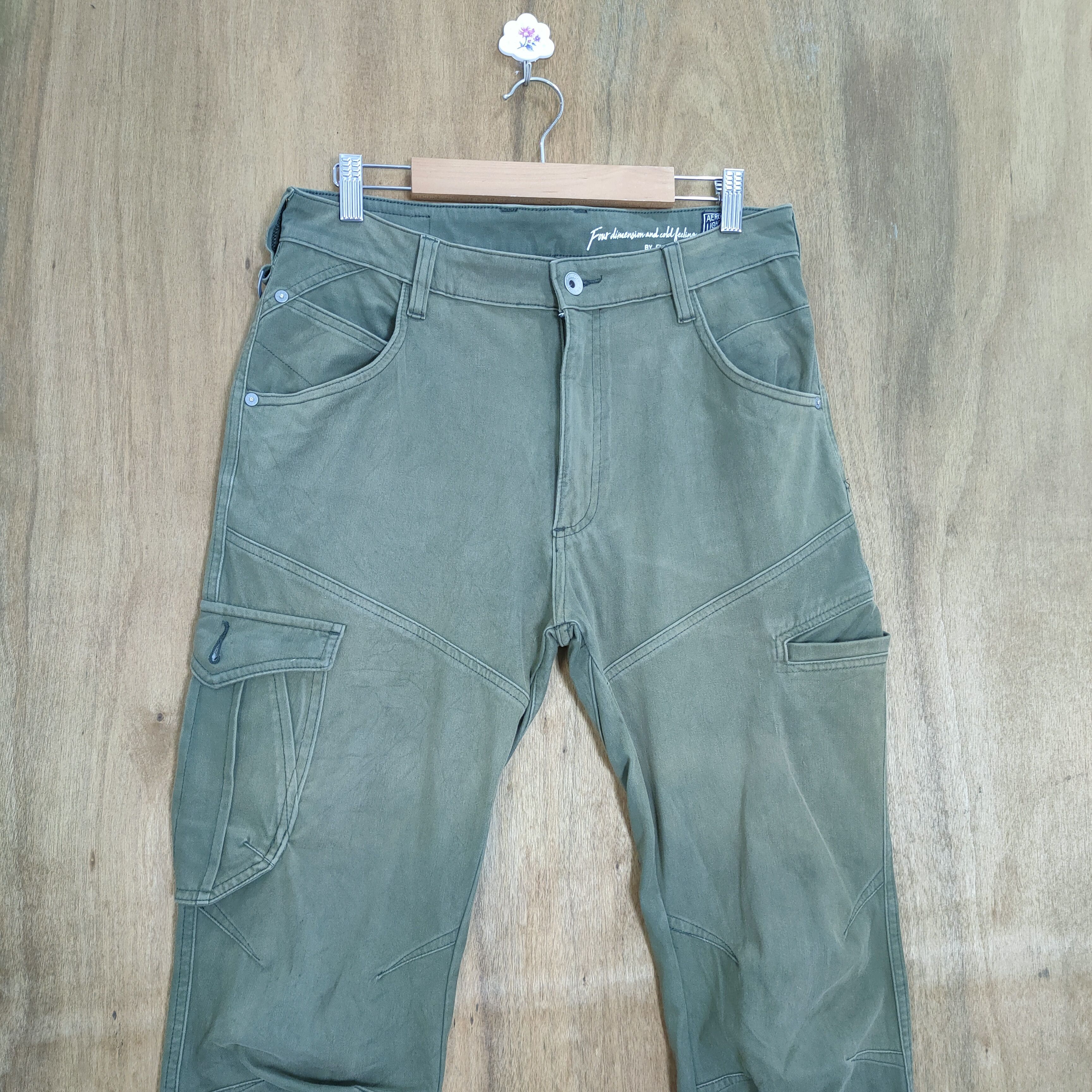 Japanese Brand FIELDCORE GREEN CARGO PANTS Size US 32 / EU 48 - 3 Thumbnail