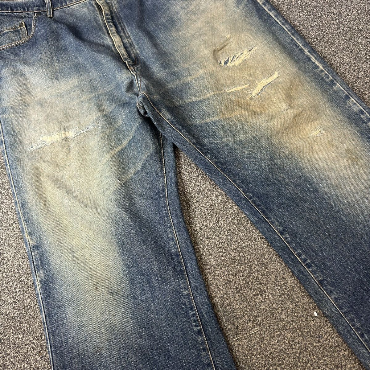 Big John 🔥🇯🇵 Vintage 80s Big Size Distressed Denim Size US 44 / EU 60 - 4 Thumbnail