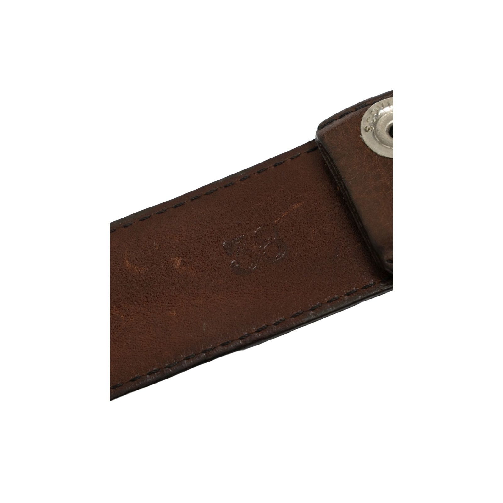 Chrome Hearts Brown Leather Belt Strap Size 38 - 4 Thumbnail