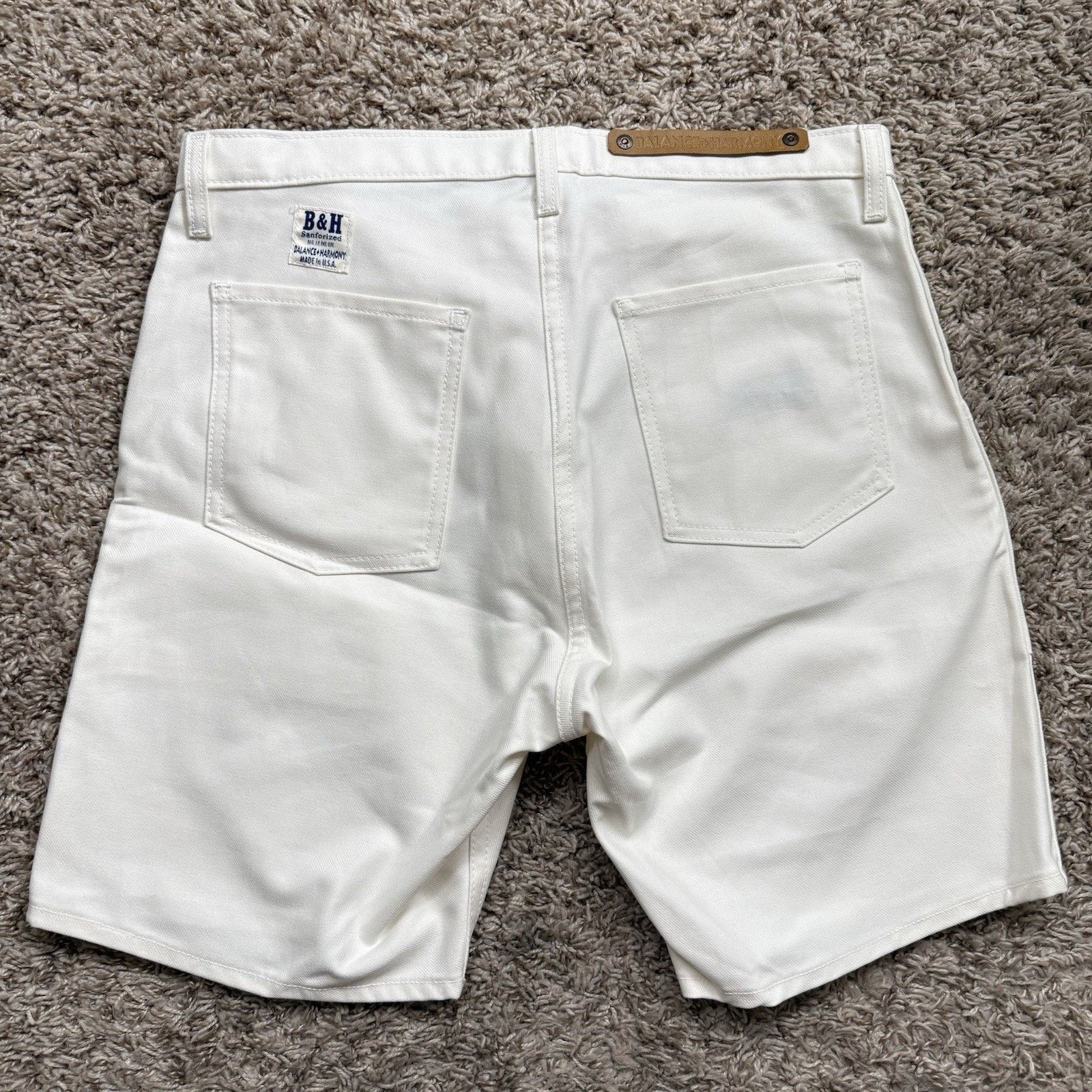 Harmony × Vintage Vintage Balance & Harmony Kempel Japan White Fatigue Shorts Size US 31 - 3 Thumbnail
