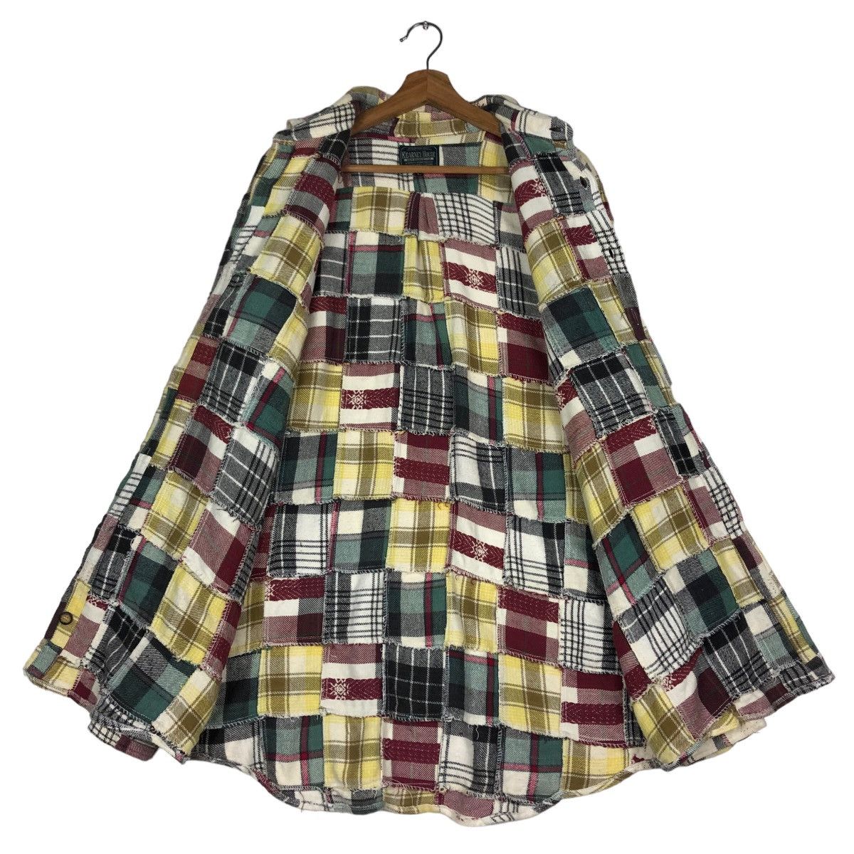 Flannel 🔥Vtg Flannel Jacket Patchwork Design Kearney House Japan Size US L / EU 52-54 / 3 - 13 Thumbnail