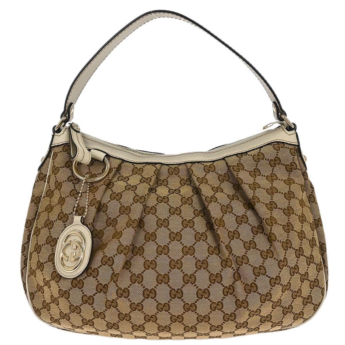 Gucci Gucci Sukey Hobo GG Canvas with Leather Size ONE SIZE - 1 Thumbnail