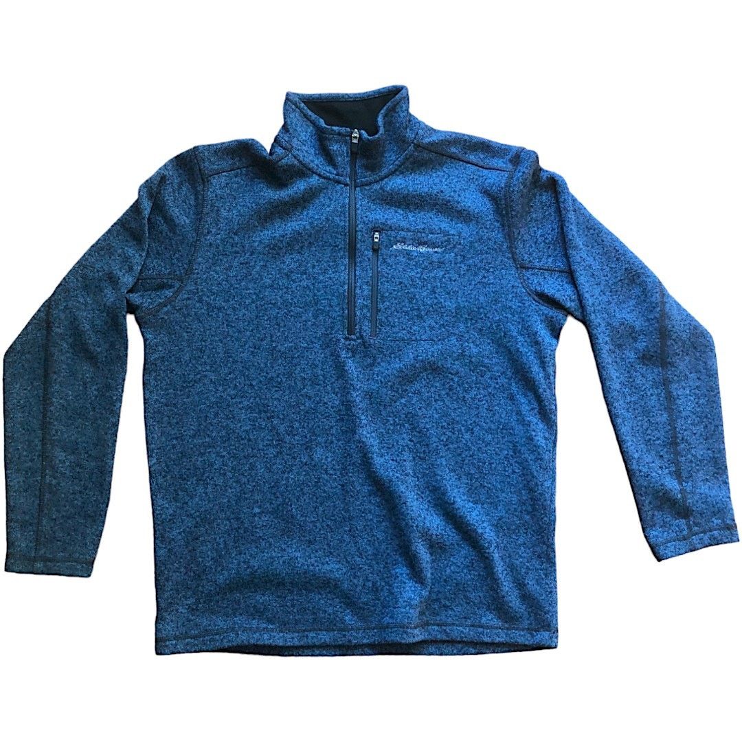 Eddie Bauer Eddie Bauer Blue Half Zip Pullover Sweater - Men's Large Size US L / EU 52-54 / 3 - 1 Thumbnail