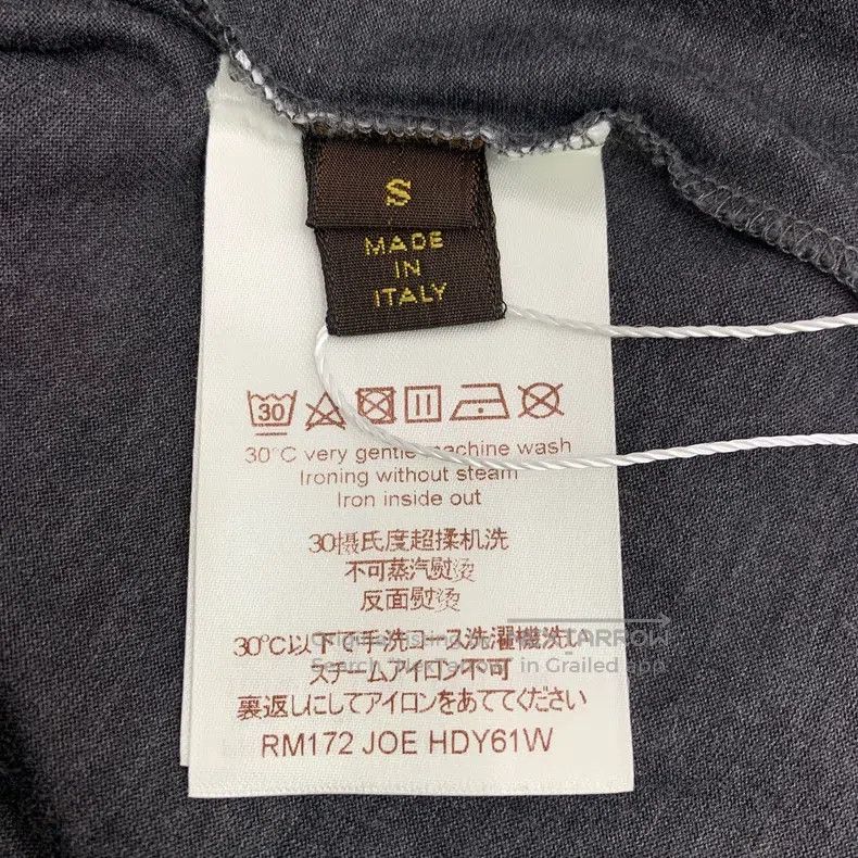Louis Vuitton Black lock logo presbyopic cotton crewneck T