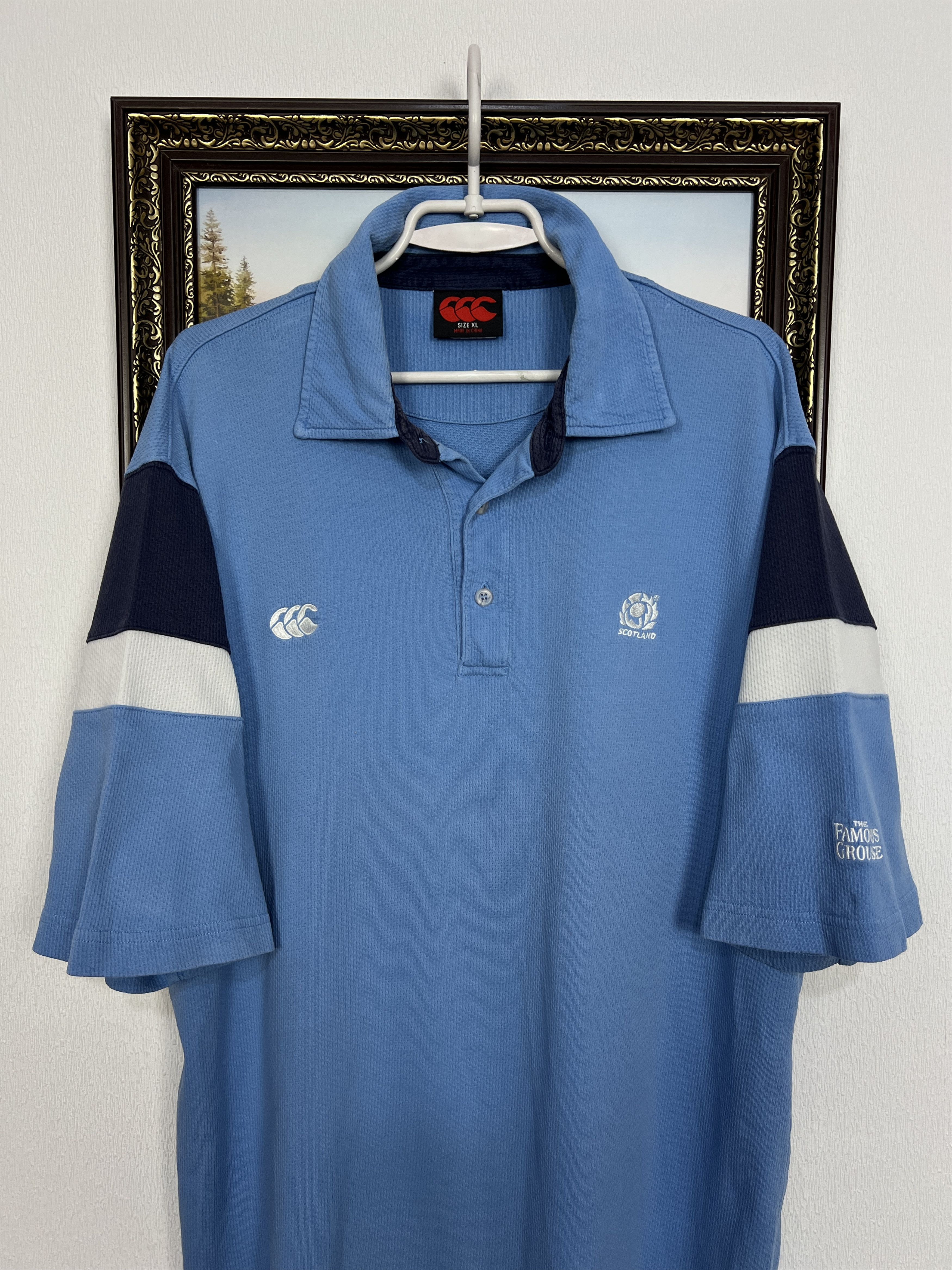 Vintage Canterbury Scotland Rugby Polo Jersey Mens Trikot Shirt Size US XL / EU 56 / 4 - 2 Thumbnail