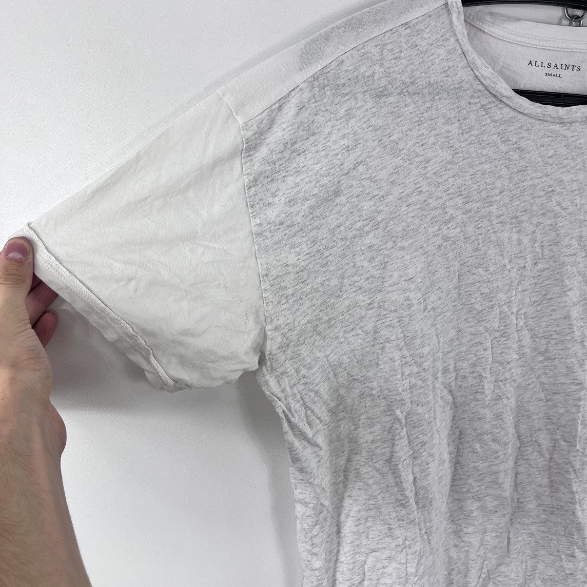 Allsaints × Japanese Brand All Saints Basic T-Shirt Grey/White Relaxed Fit Size Small Size US S / EU 44-46 / 1 - 3 Thumbnail