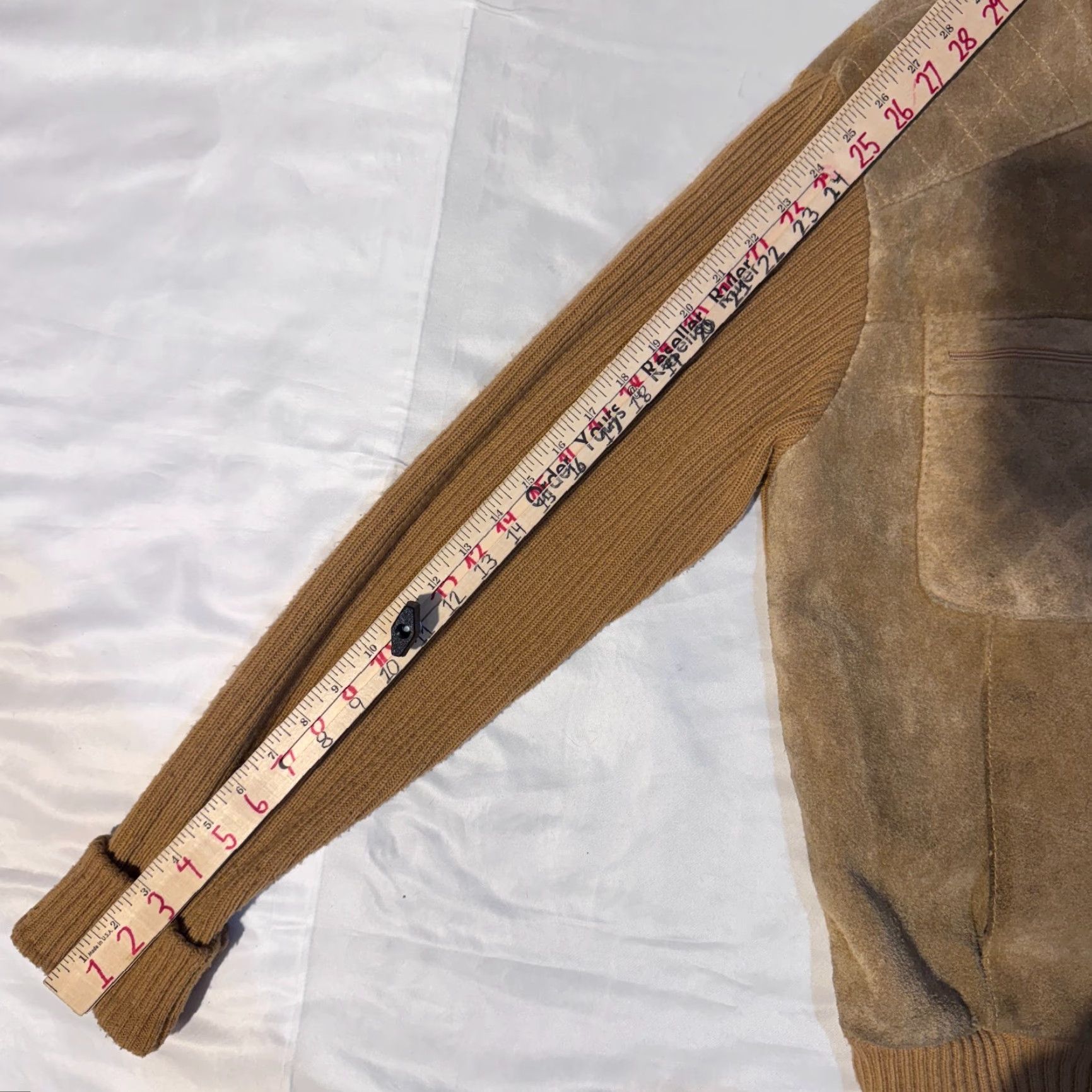 Vintage VINTAGE Hi Gear Leather Suede Western Knit Gaucho Jacket Small/Medium Men Regular Brown Pockets Jacket Size US M / EU 48-50 / 2 - 7 Thumbnail