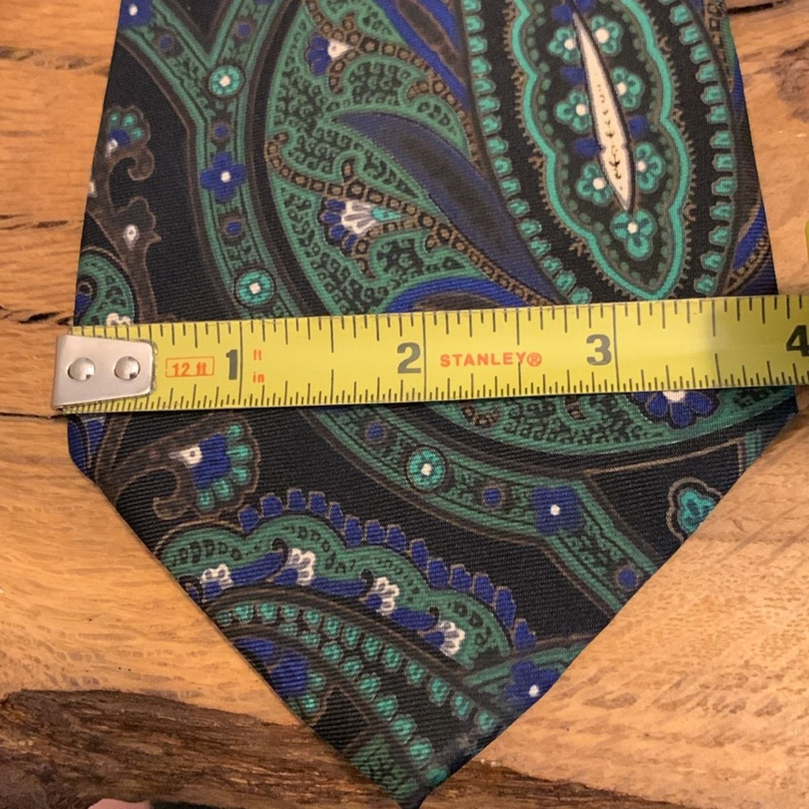 Gianfranco Ferre Gianfranco Ferre Italy blue green silk twill paisley necktie Size ONE SIZE - 9 Thumbnail