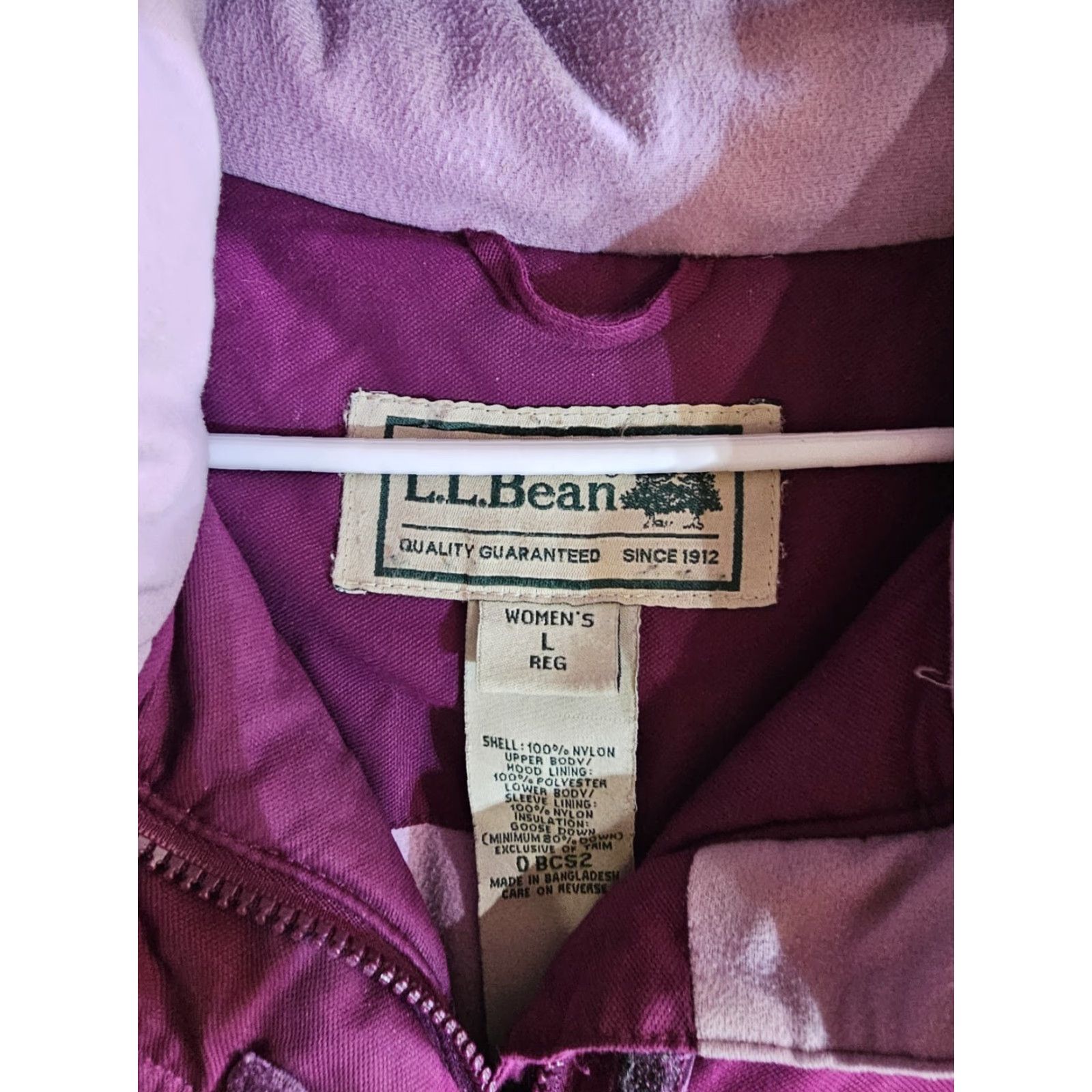Vintage VINTAGE LL Bean Womens Goose Down Parka Winter Coat Hooded Jacket Size Large Purple Size L / US 10 / IT 46 - 3 Thumbnail