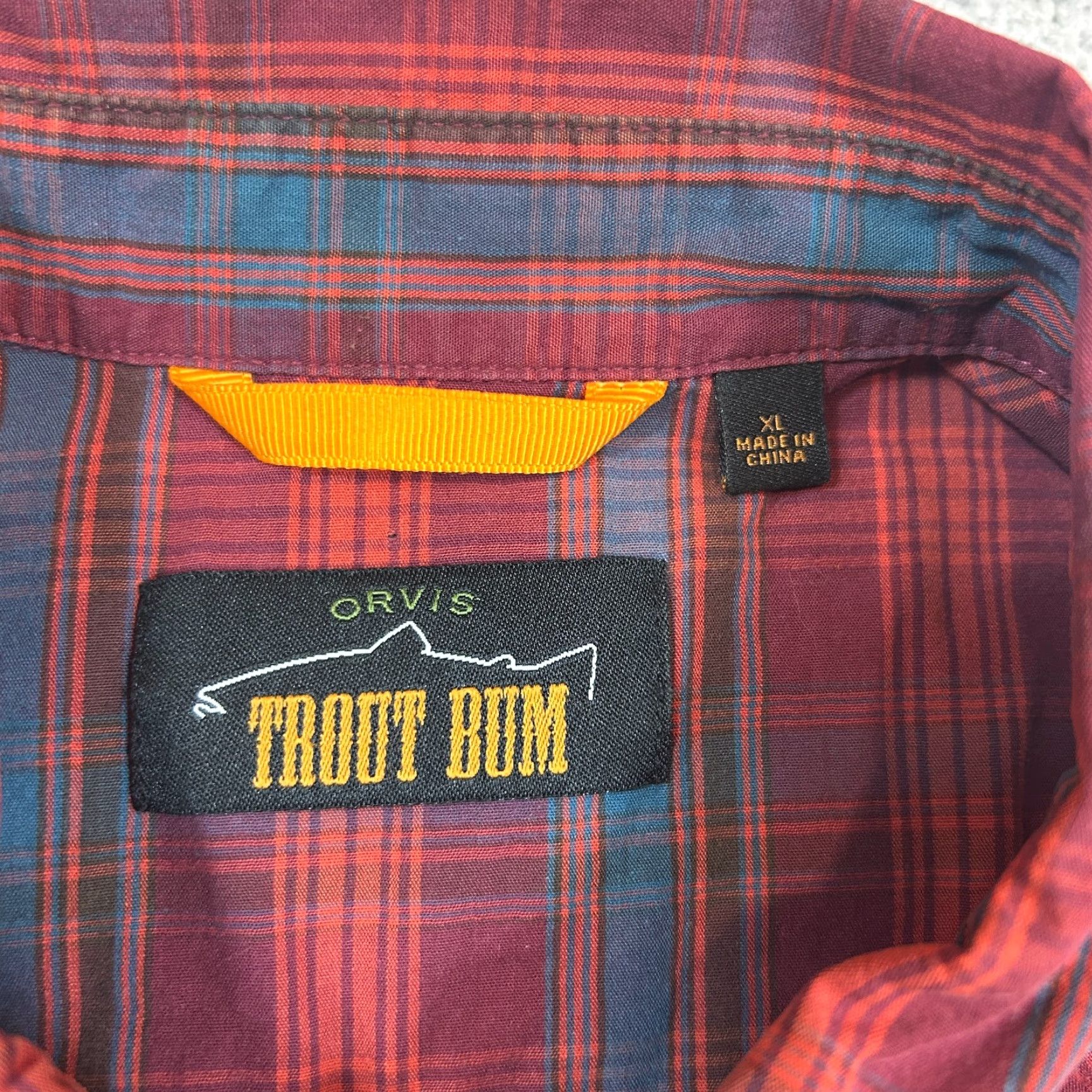 Orvis Orvis Trout Bum Shirt Mens XL Red Plaid Western Pearl Snap Rancher Fishing Rodeo Shirt Size US XL / EU 56 / 4 - 3 Thumbnail