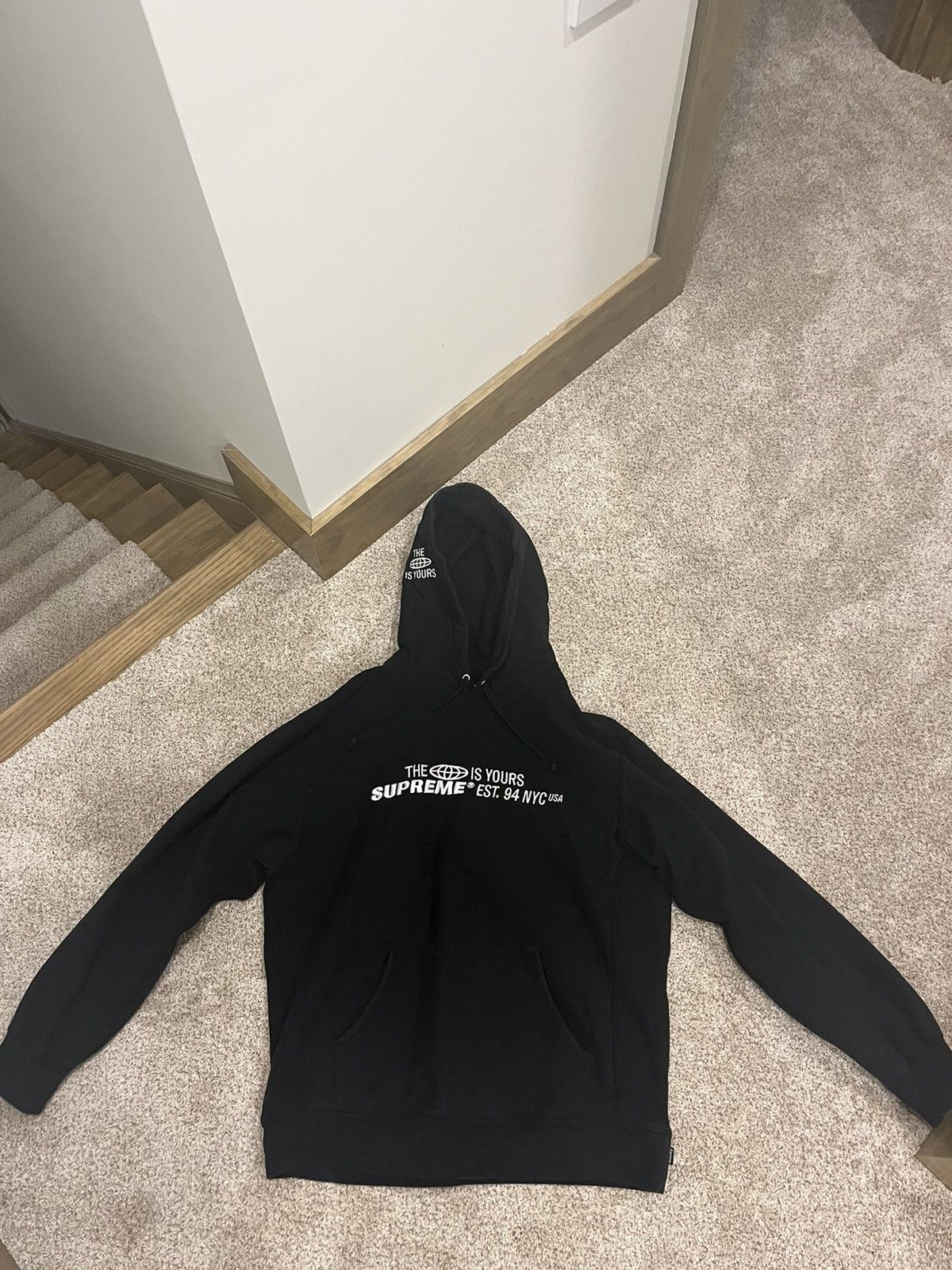 image of Supreme Ss21 The World Is Yours 1994 Black Hoodie Large L, Men's (Size Medium)