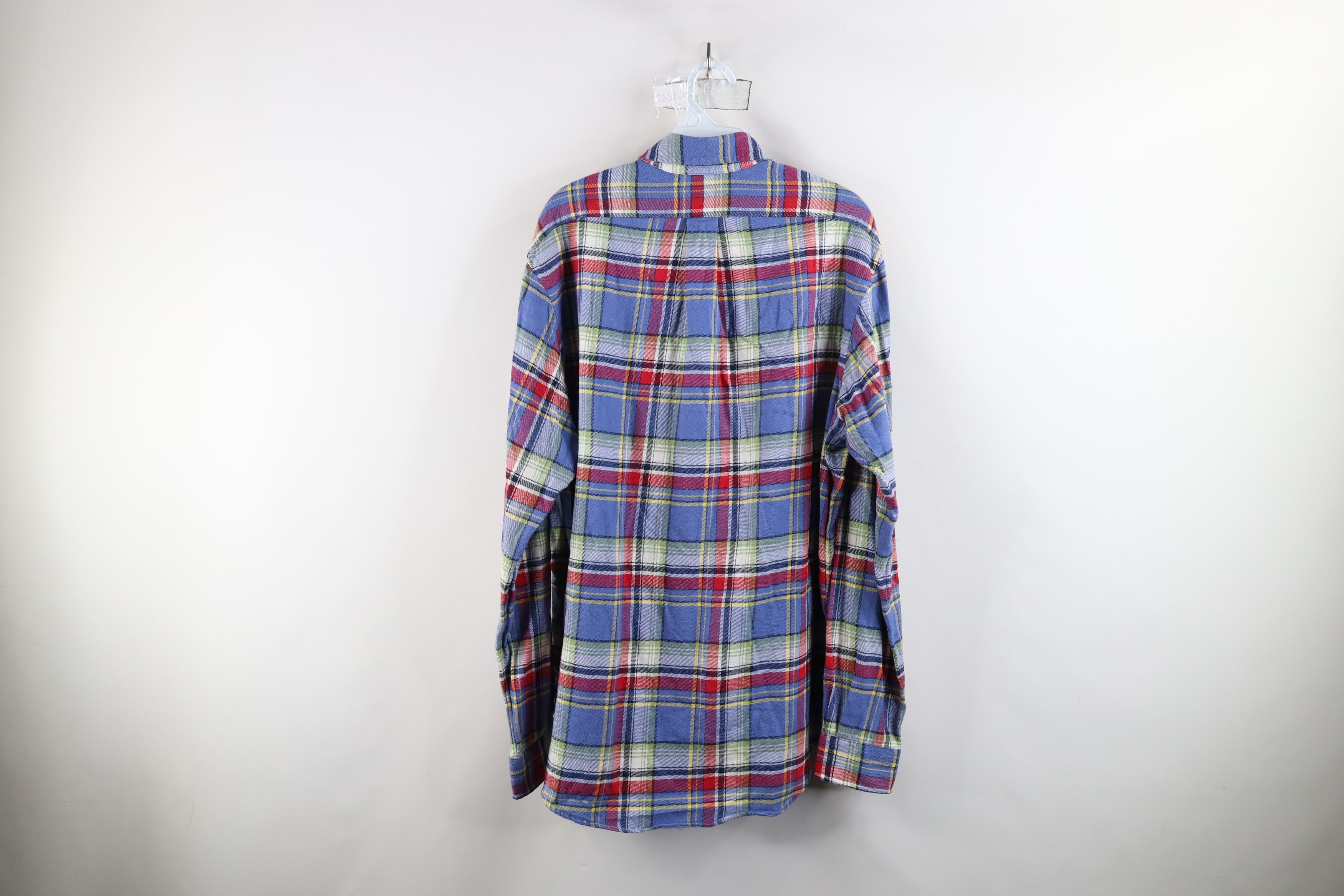 Ralph Lauren × Vintage Vintage 90s Ralph Lauren Flannel Collared Button Down Shirt Size US L / EU 52-54 / 3 - 10 Thumbnail
