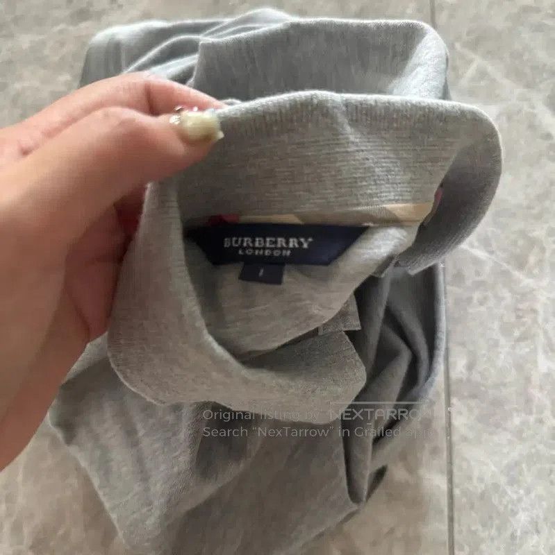 Burberry Burberry Gray Cotton Blend Polo Shirt. Size S / US 4 / IT 40 - 7 Thumbnail