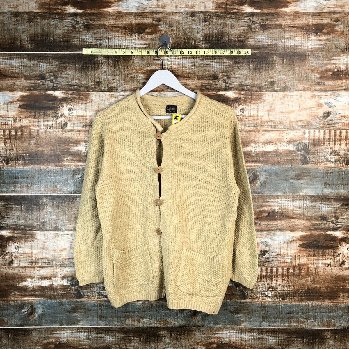 Homespun Knitwear Upstar Brown Patterned Cardigan Knitwear #A1548 Size M / US 6-8 / IT 42-44 - 1 Thumbnail