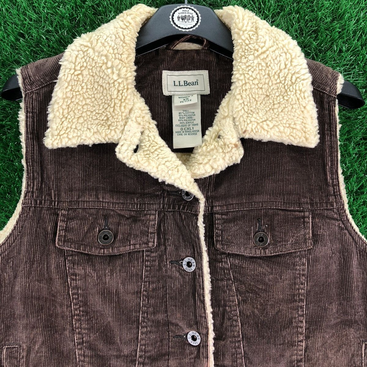 L.L. Bean L.L Bean Corduroy Sherpa Lining Women Vest Size XS / US 0-2 / IT 36-38 - 7 Thumbnail