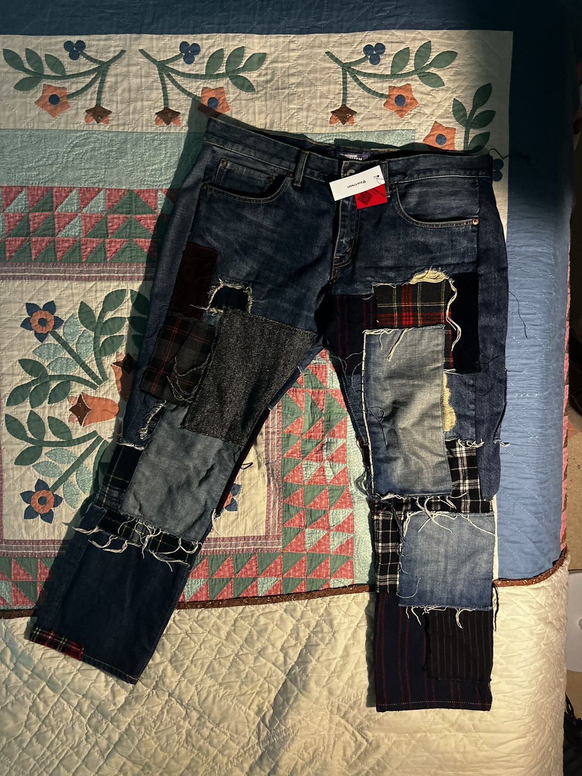 junya watanabe patchwork blazer